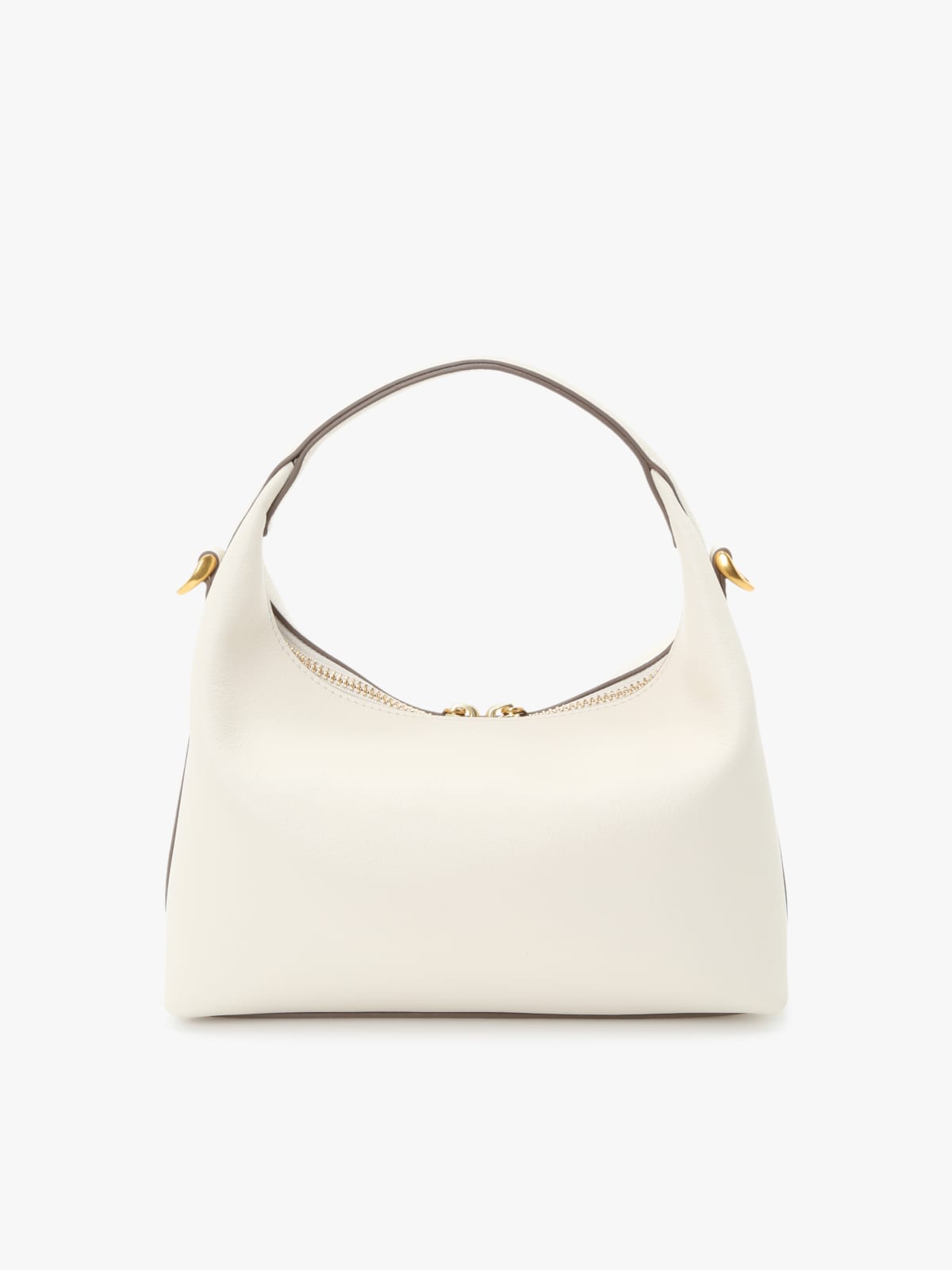 sac bandouli&egrave;re en cuir blanc image number 1