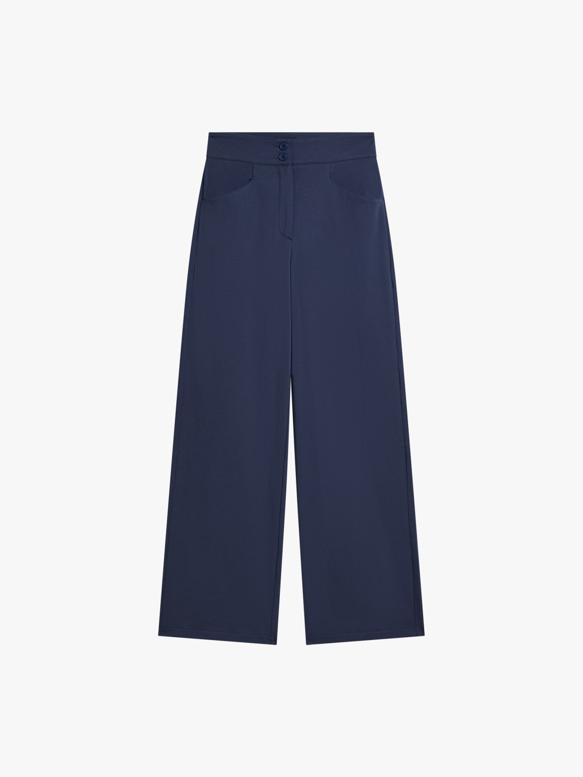 dark blue cotton straight Yuca pants