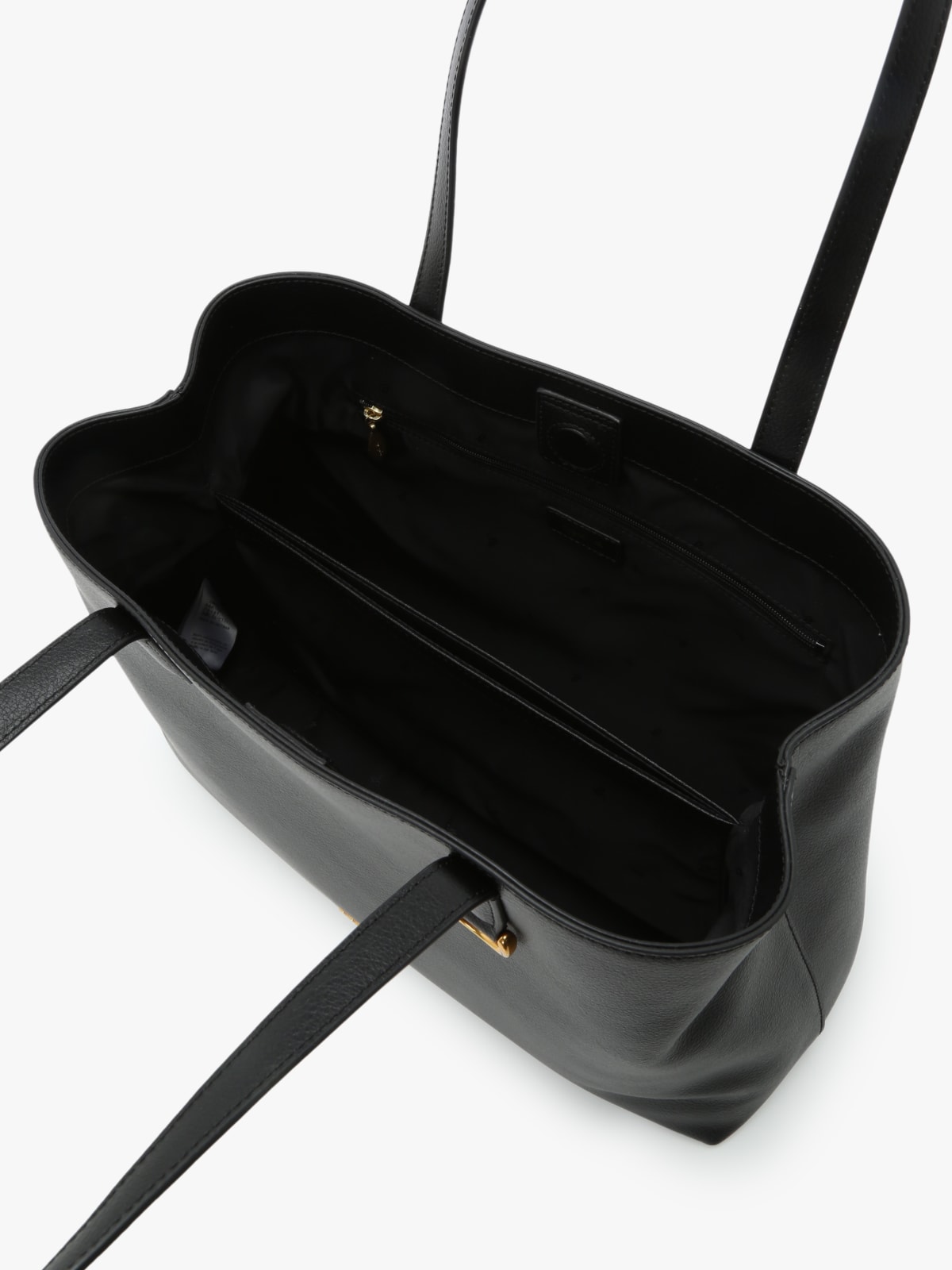 sac cabas en cuir noir image number 3