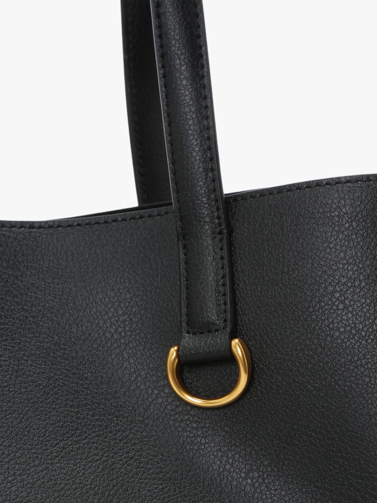sac cabas en cuir noir image number 4