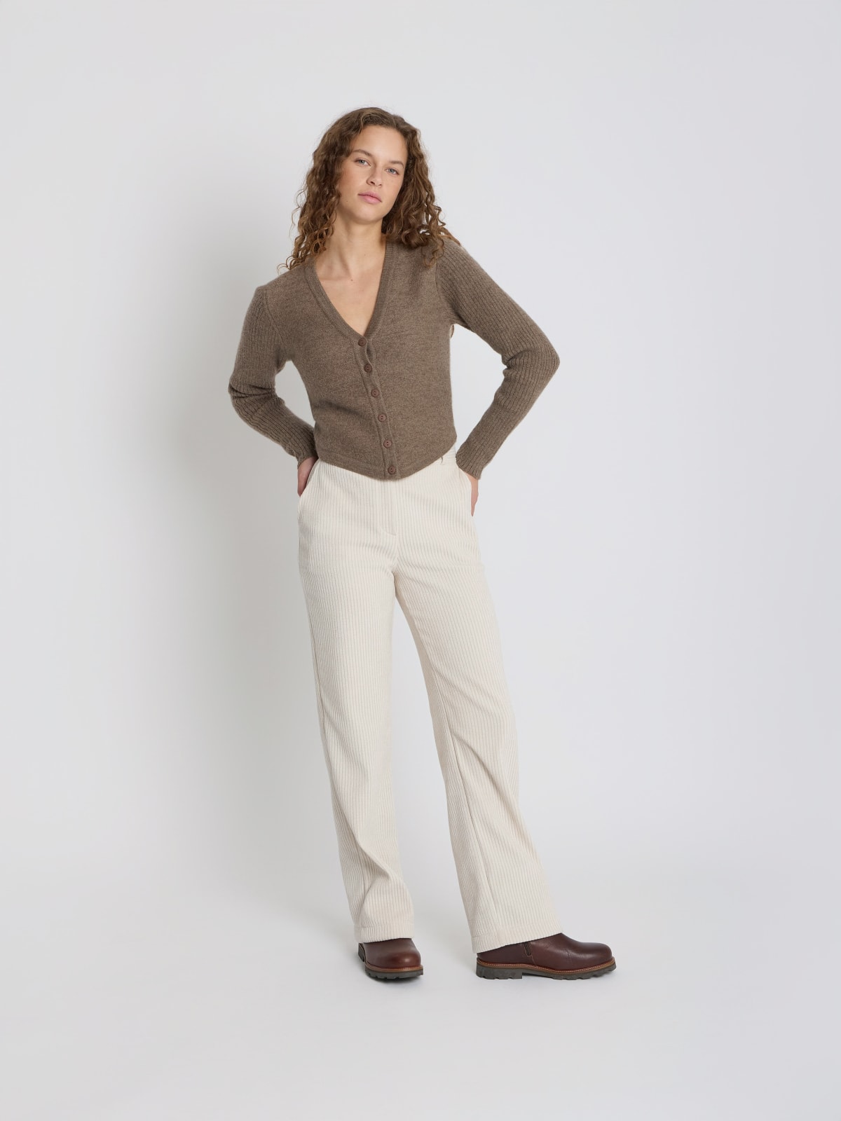 brown wool Antoinette cardigan