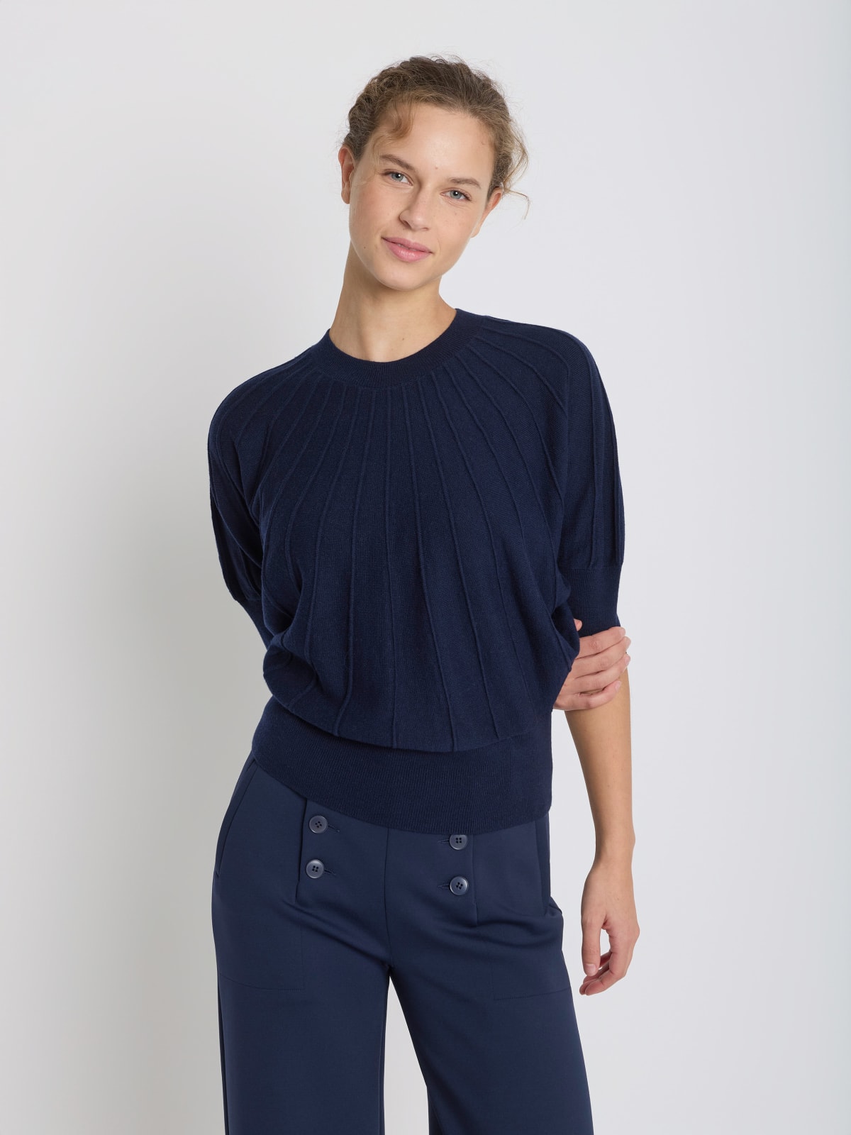blue wool Girouette jumper