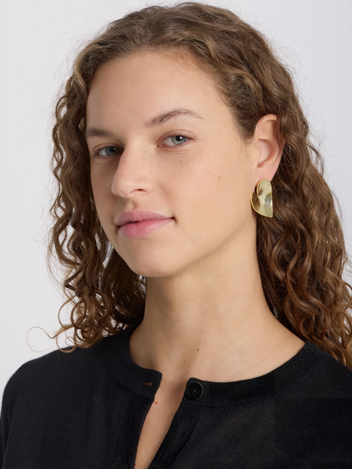 gold brass Michelle earrings image number 2