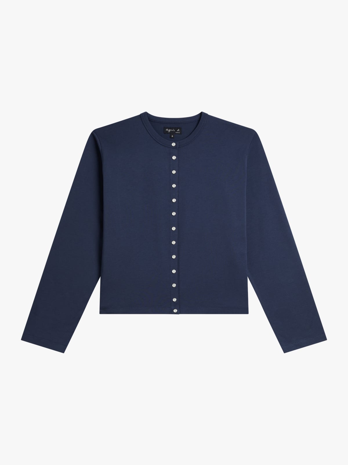 navy pressions cardigan