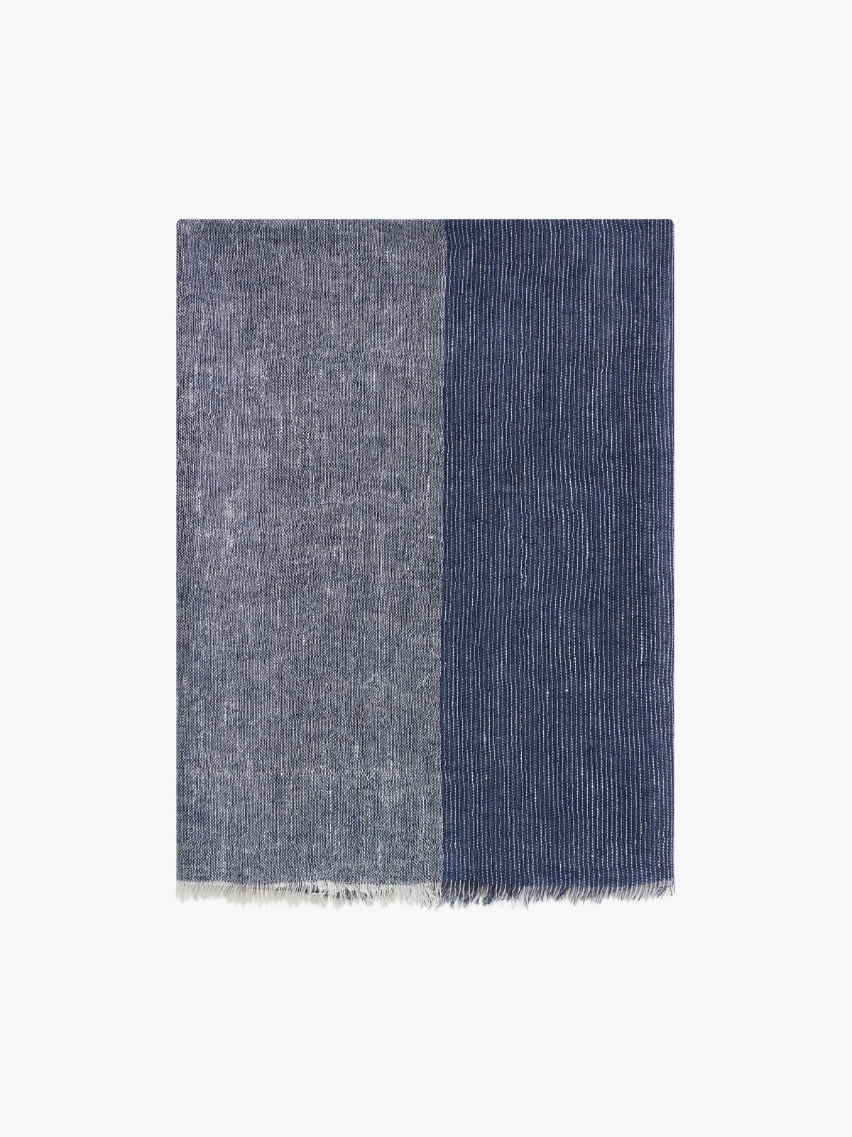 blue Denis cotton and linen scarf