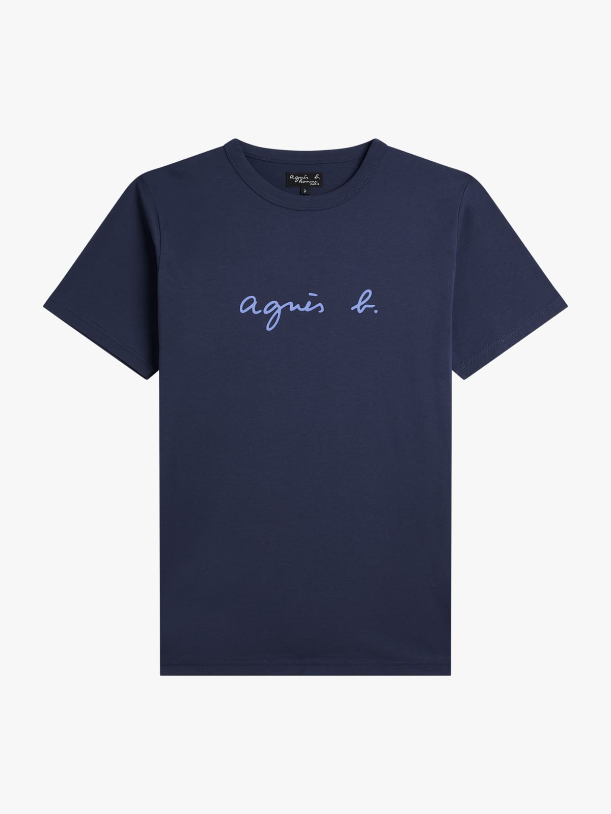 dark blue cotton Brando t-shirt with agn&egrave;s b. logo