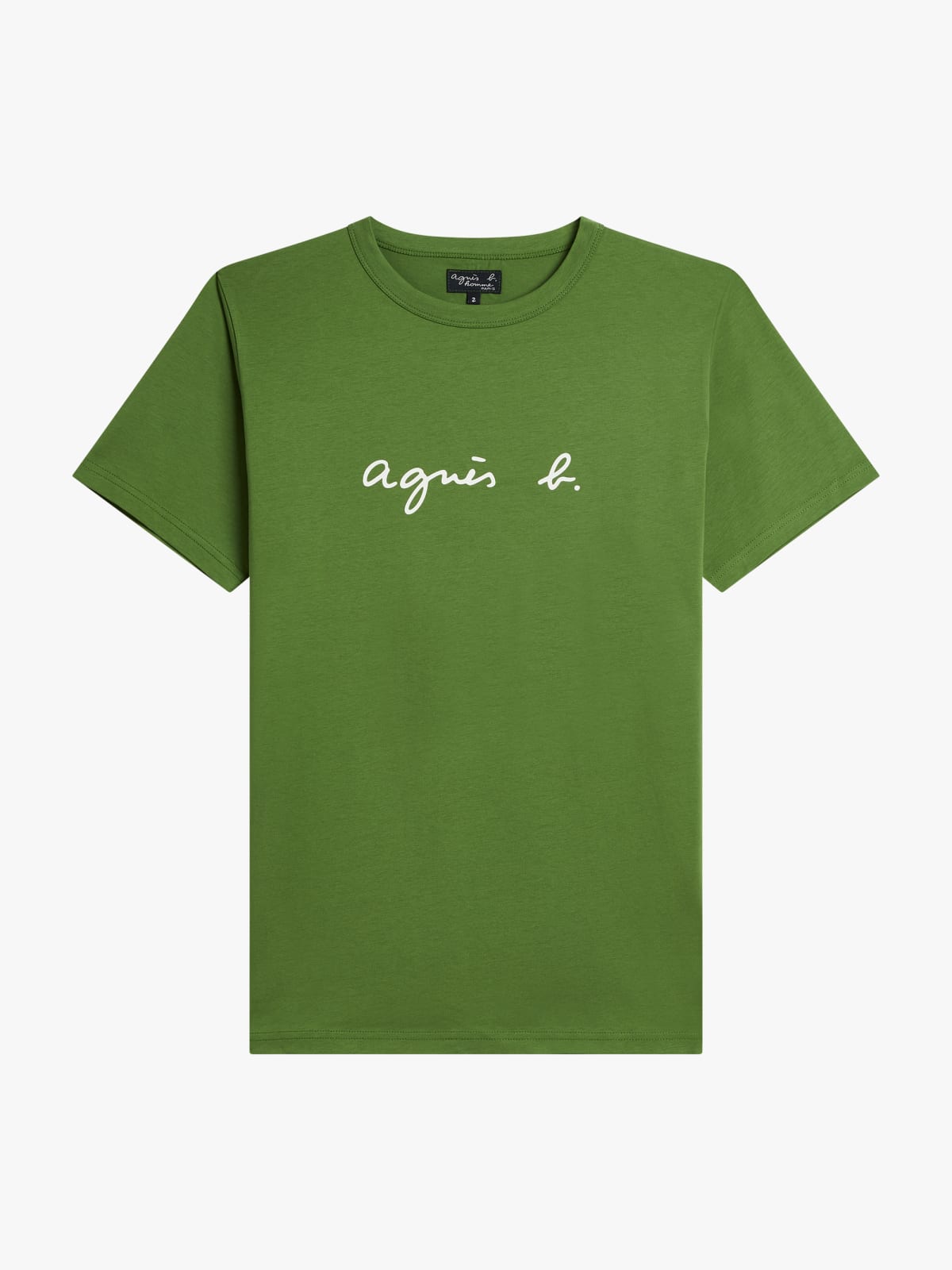 green cotton Brando t-shirt with agn&egrave;s b. logo