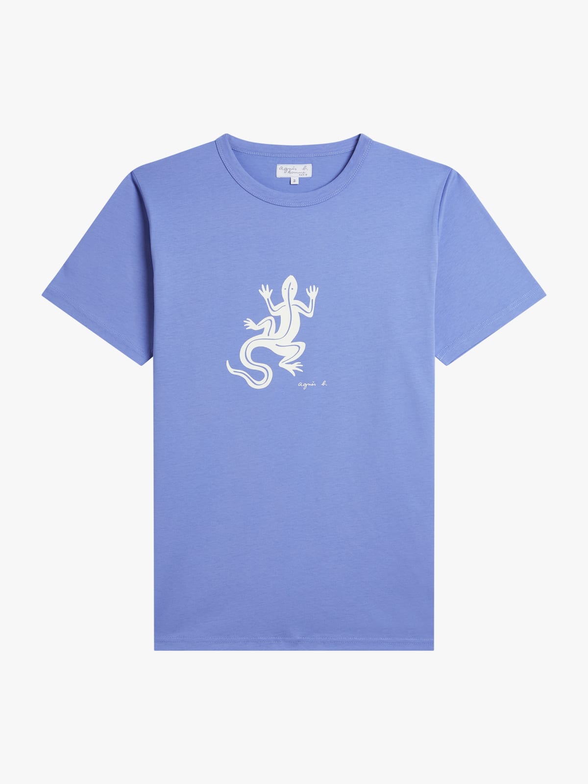 blue cotton Brando Lizard t-shirt with lizard screenprint