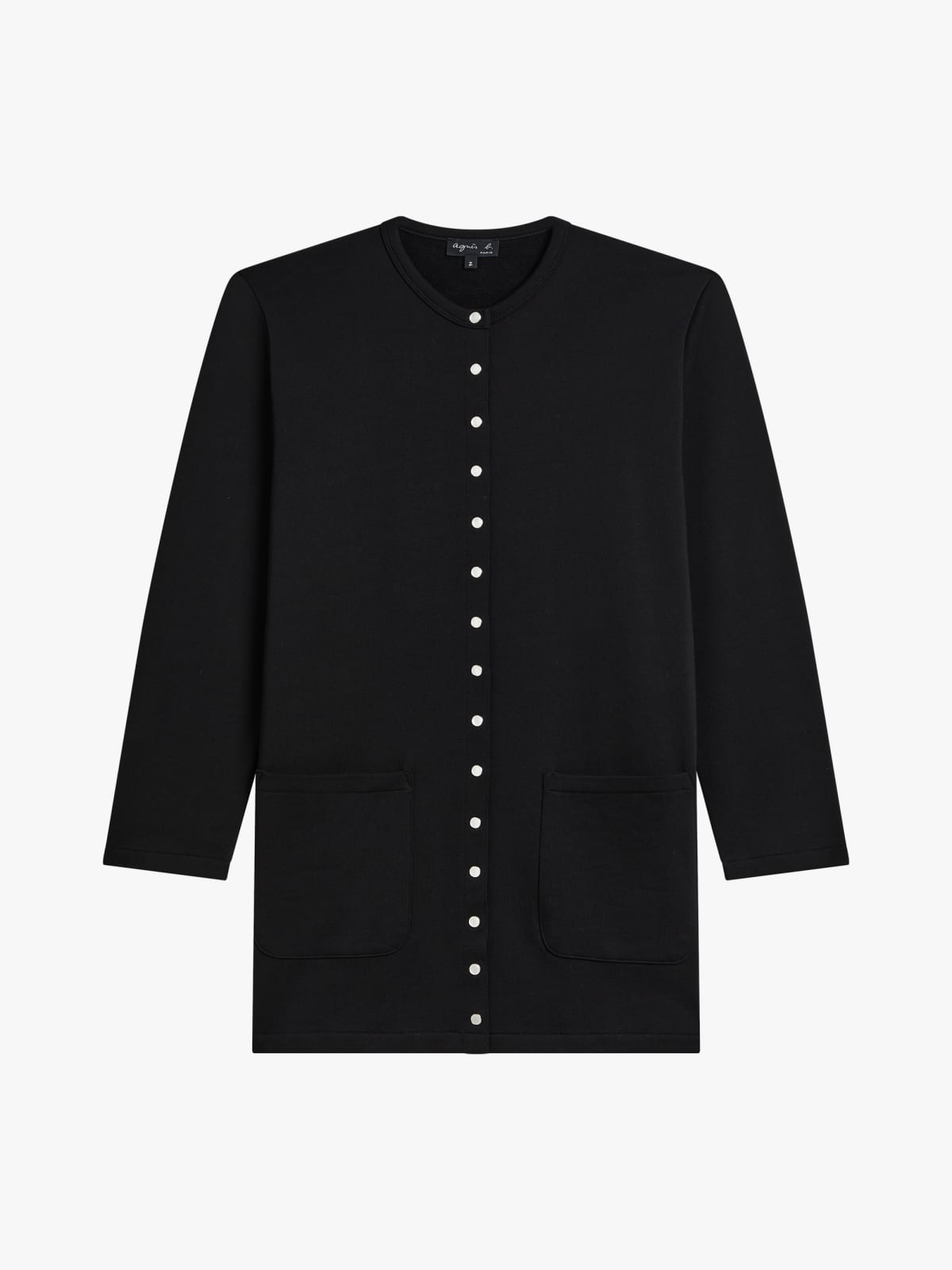 cardigan Tanger en molleton de coton noir