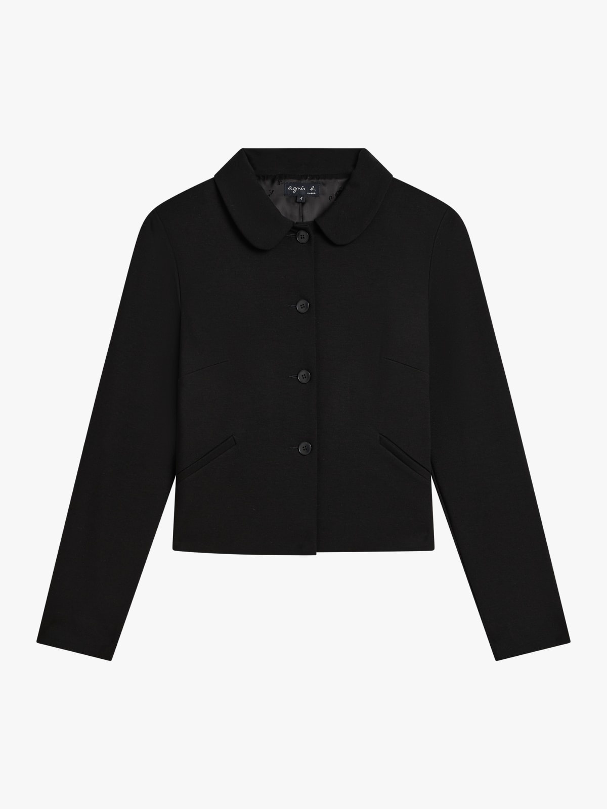 black Clarissa viscose jersey jacket