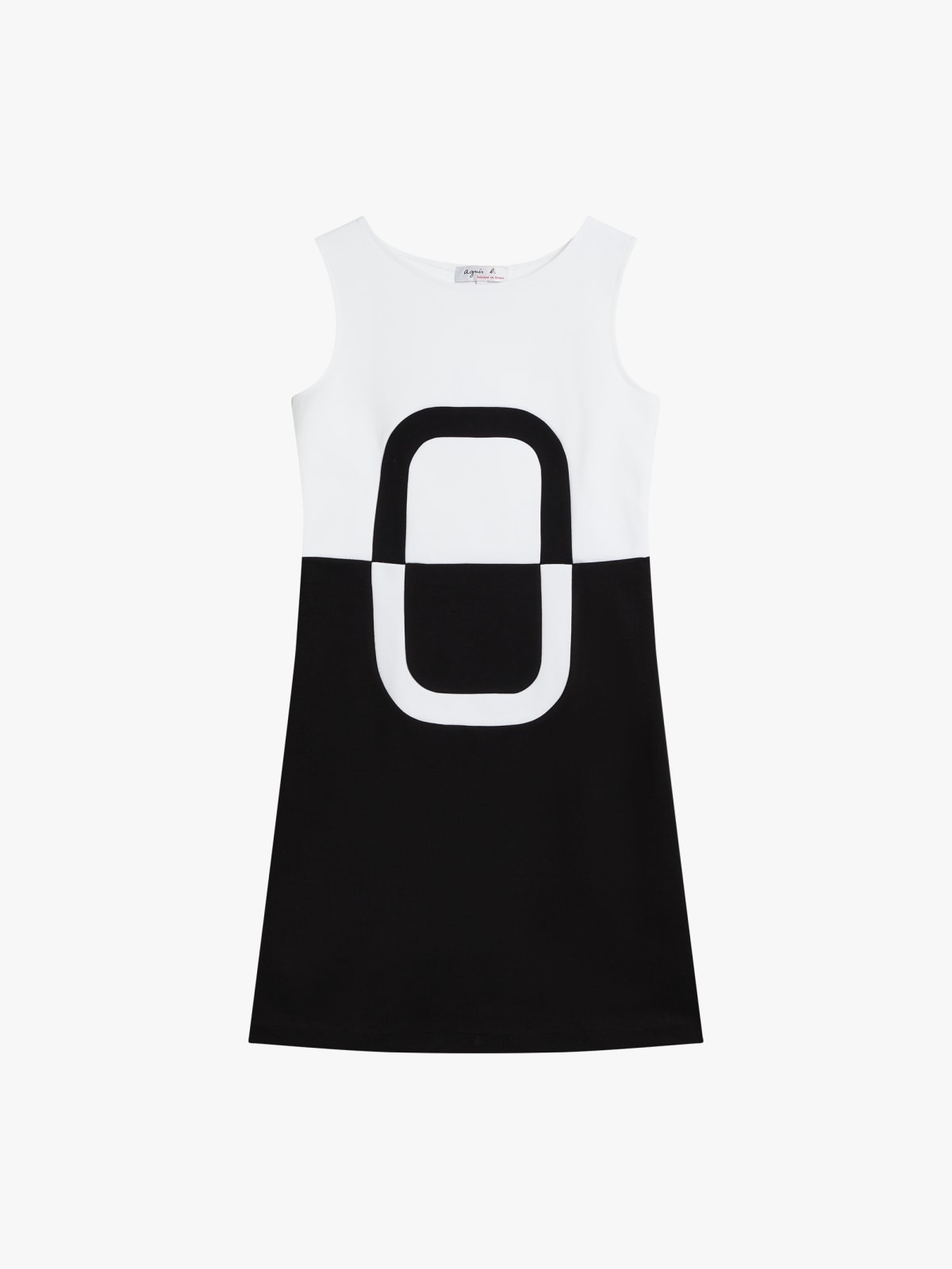 Color-block dress geometric pattern