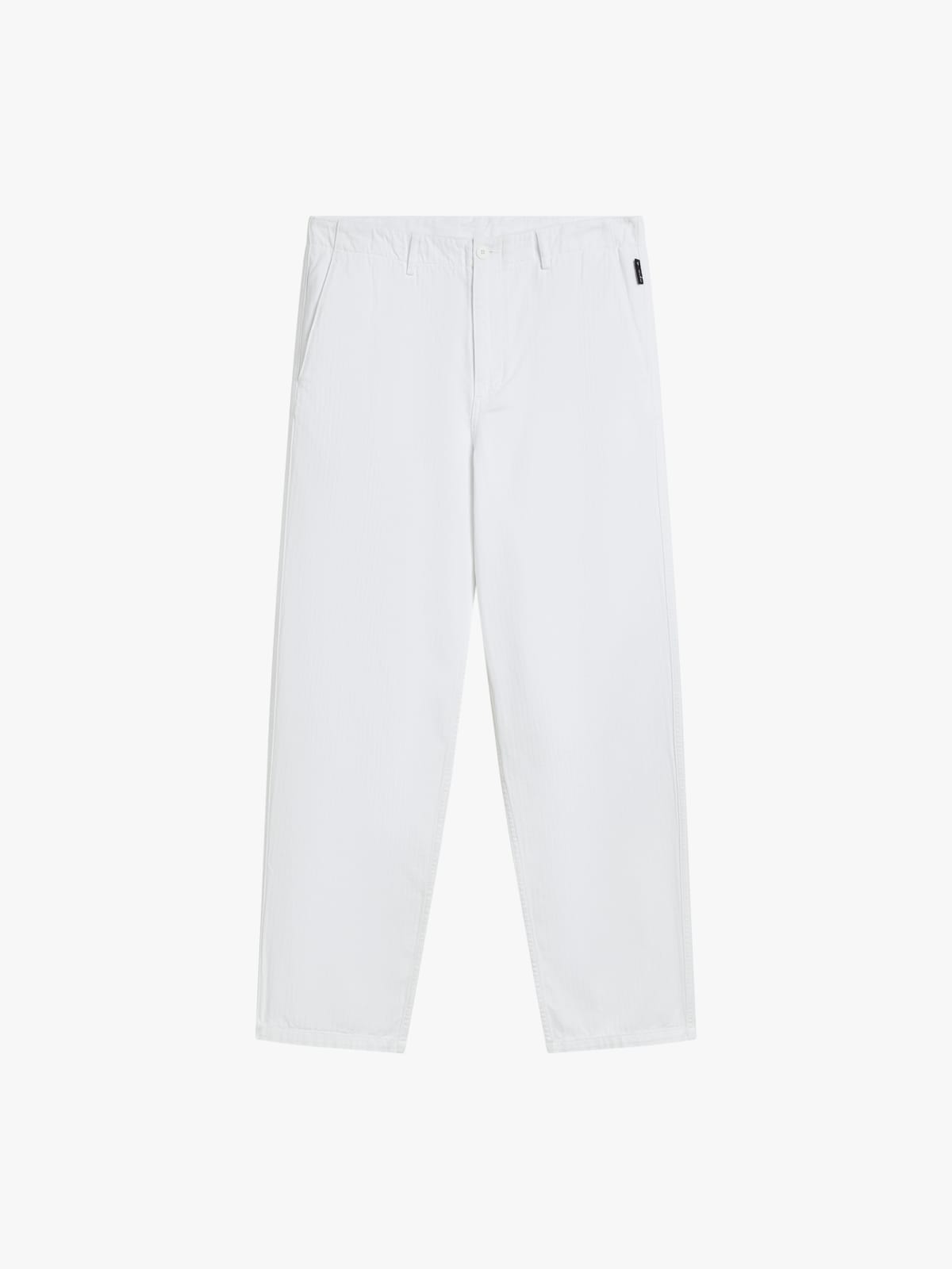 pantalon en chevron de coton blanc 