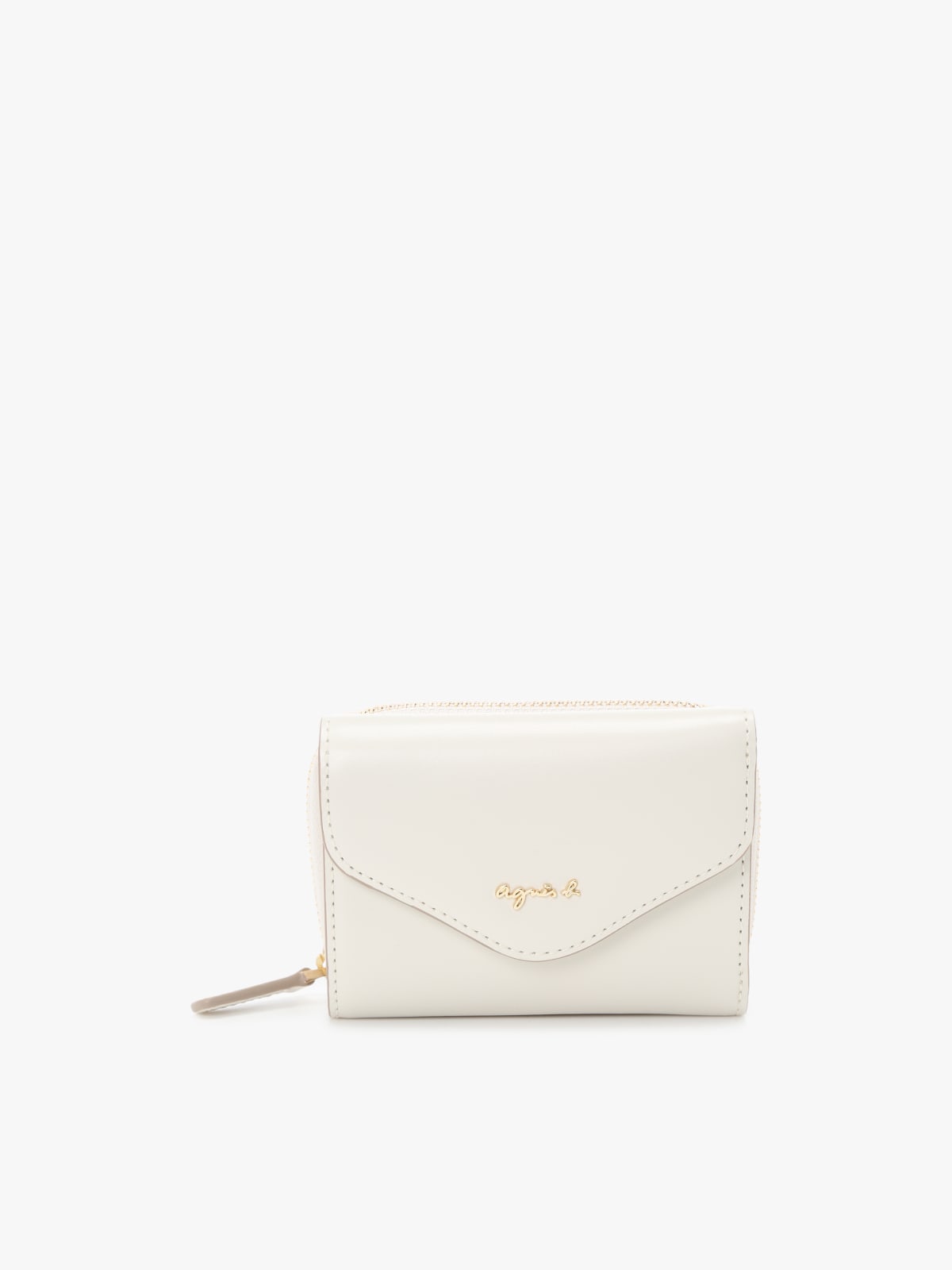 white leather wallet