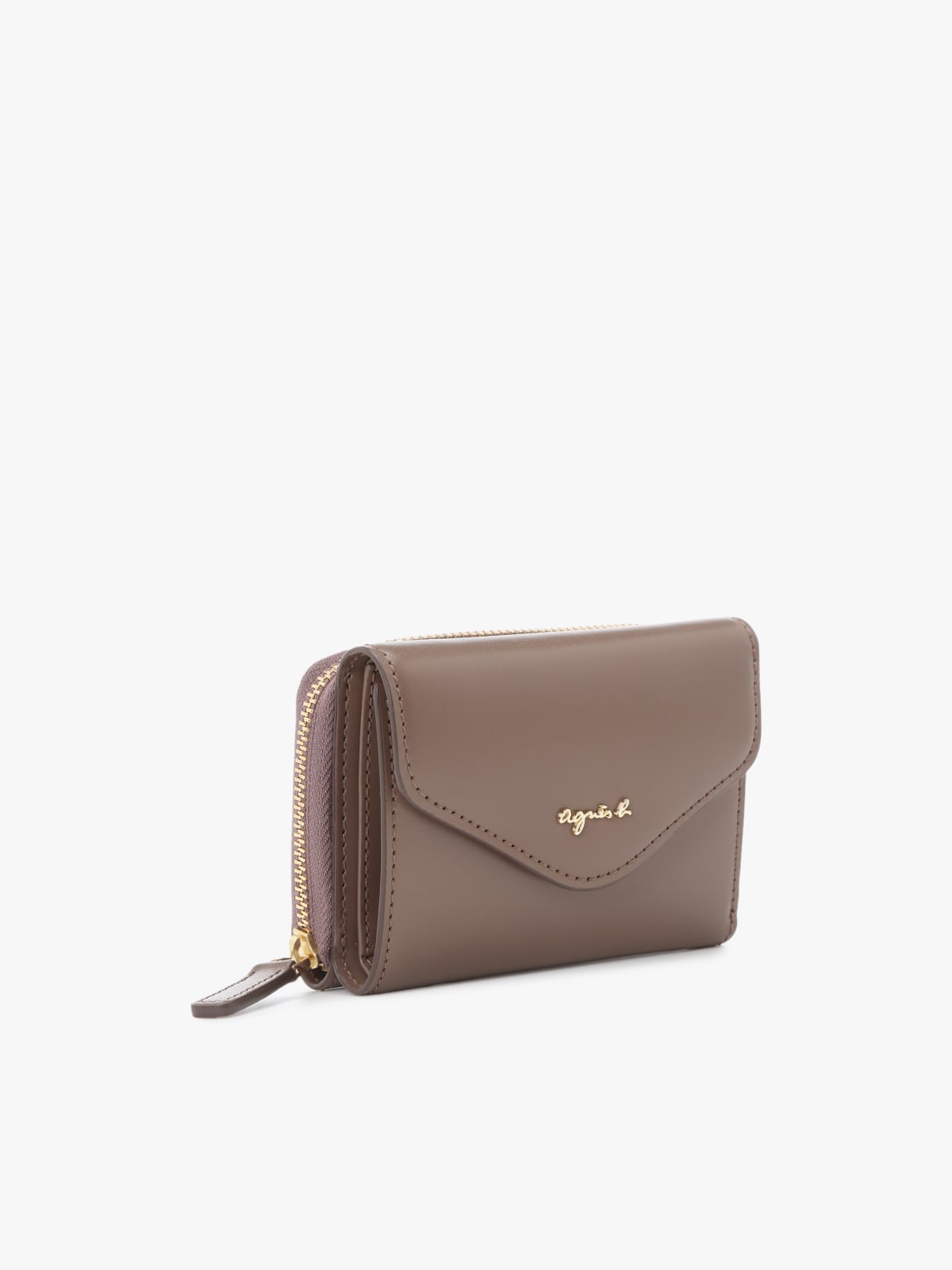 portefeuille en cuir beige image number 2