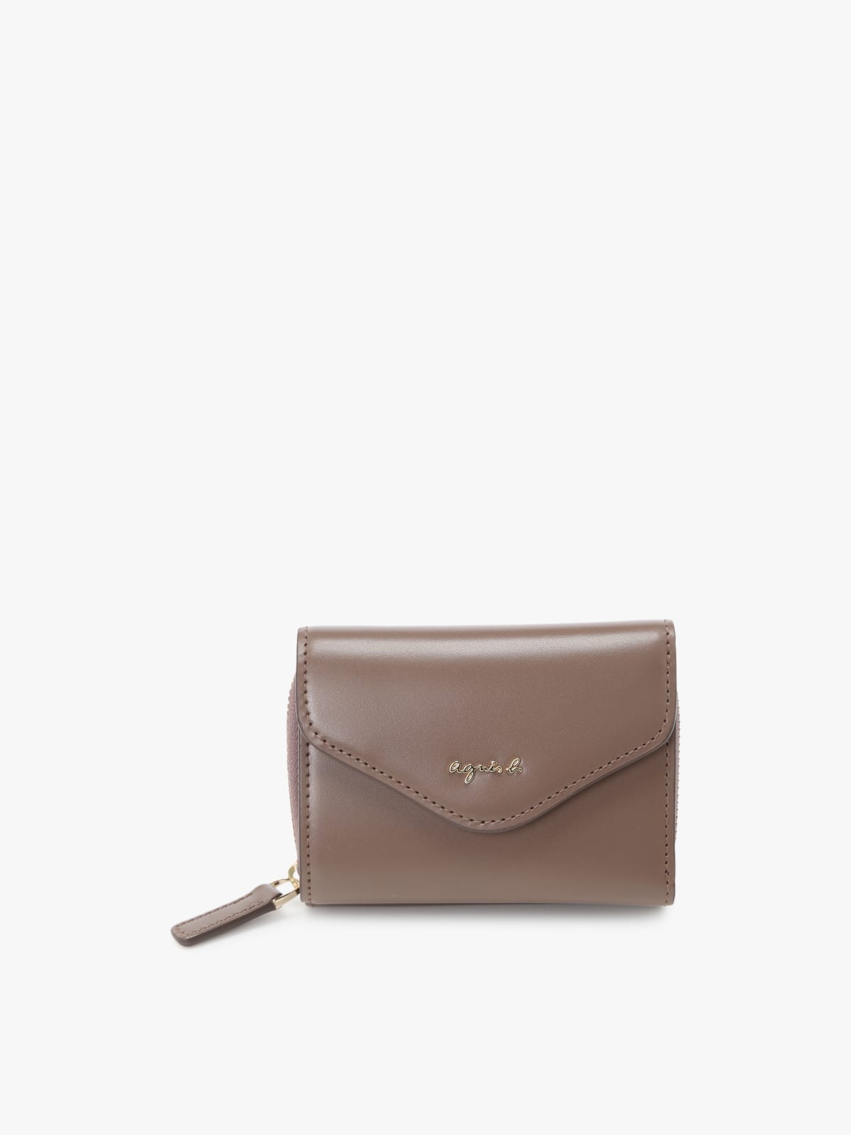 portefeuille en cuir beige