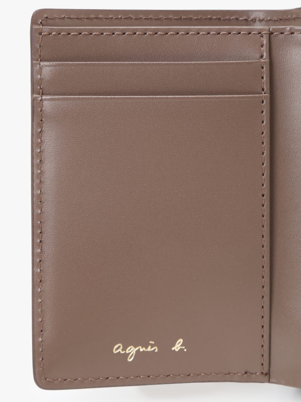 portefeuille en cuir beige image number 6