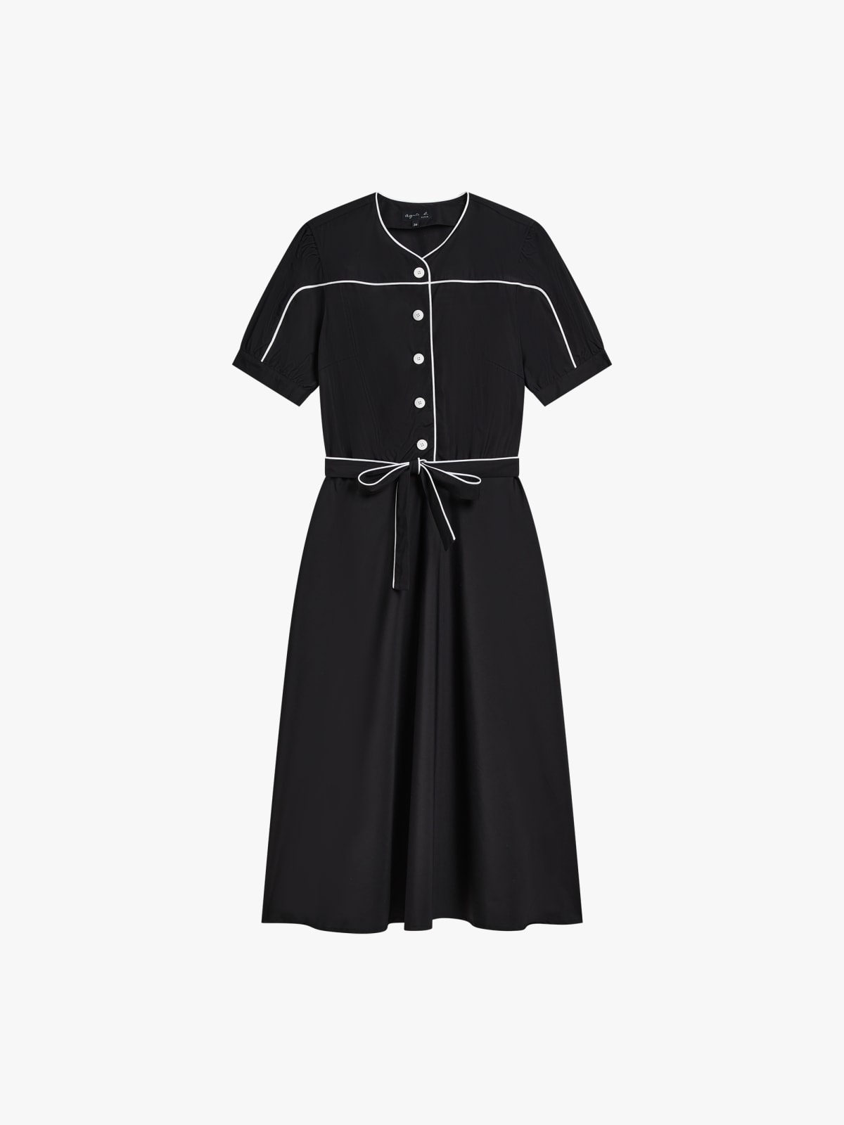 black Lourmarin cotton poplin dress
