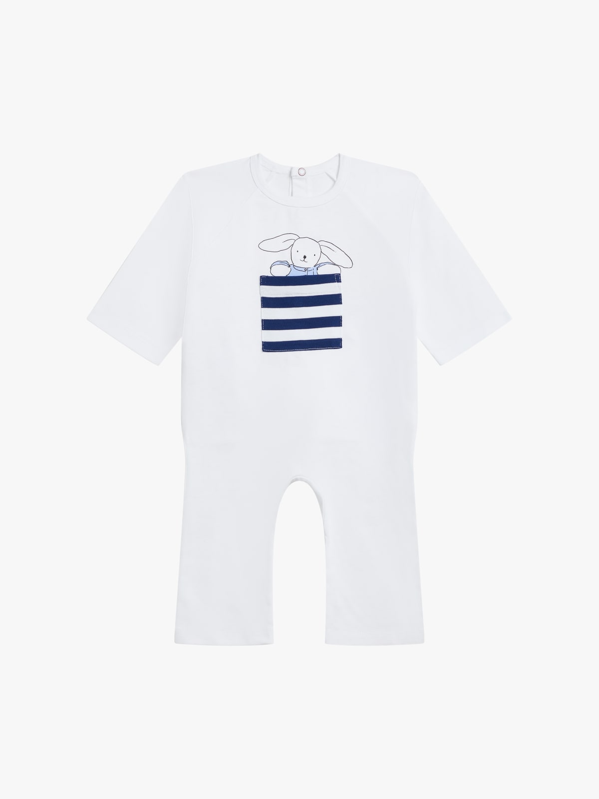 cotton screen-printed comforter onesie