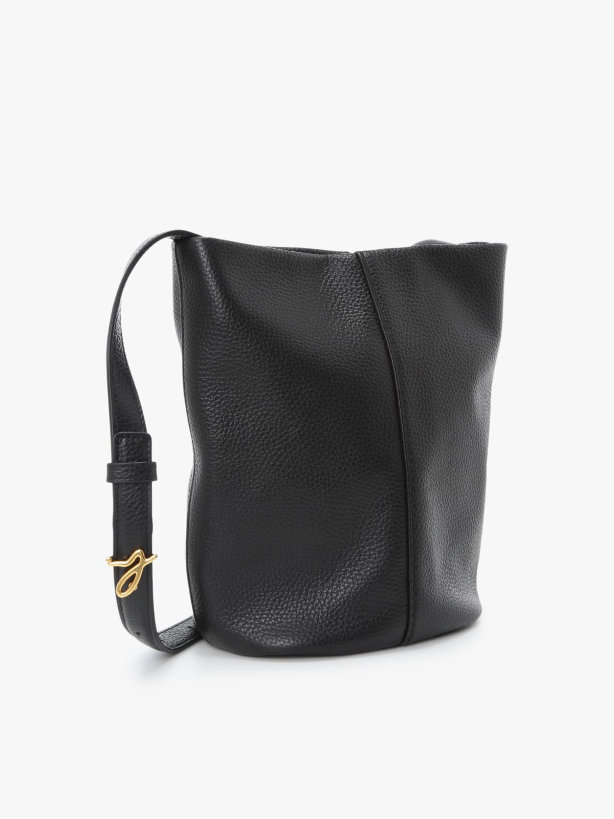 black leather shoulder bag image number 2