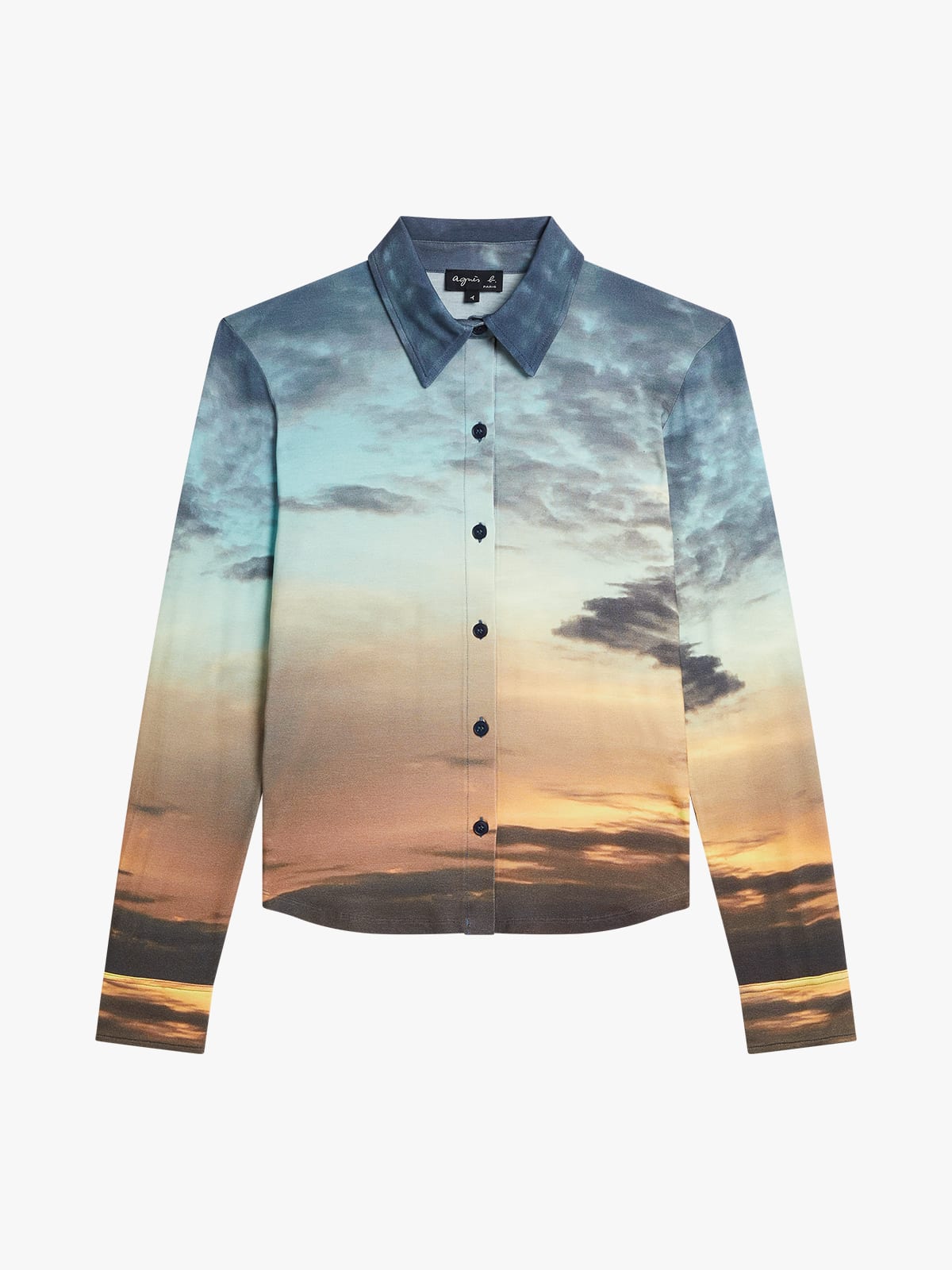 viscose shirt printed with digital photo by agn&egrave;s b.