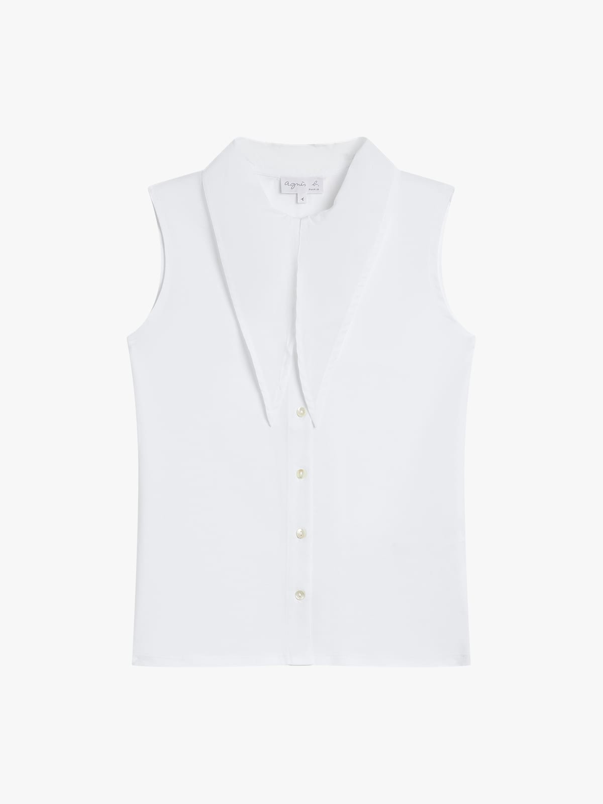 chemise Jane en jersey de coton blanc
