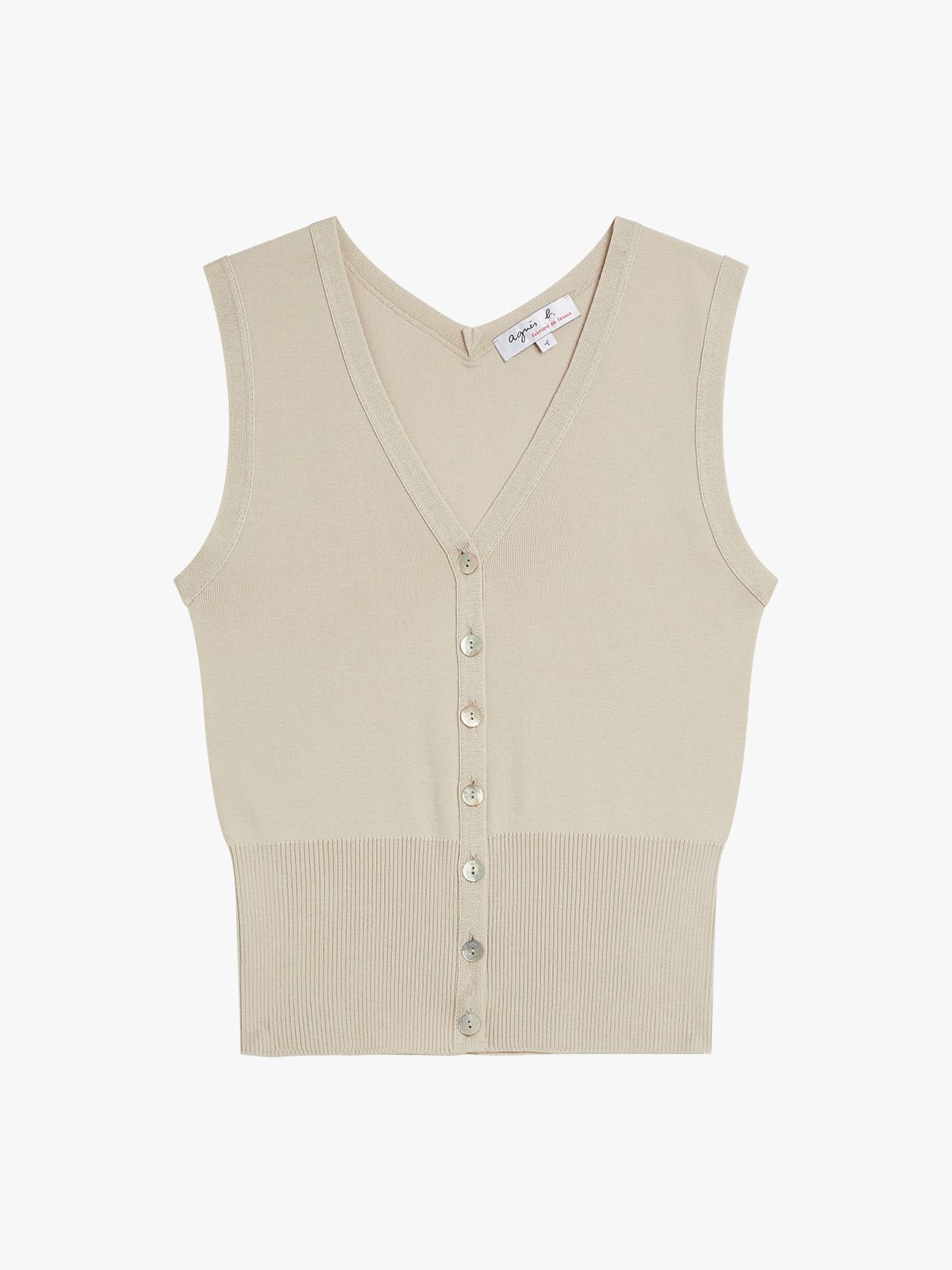 beige Louisie cotton jersey t-shirt