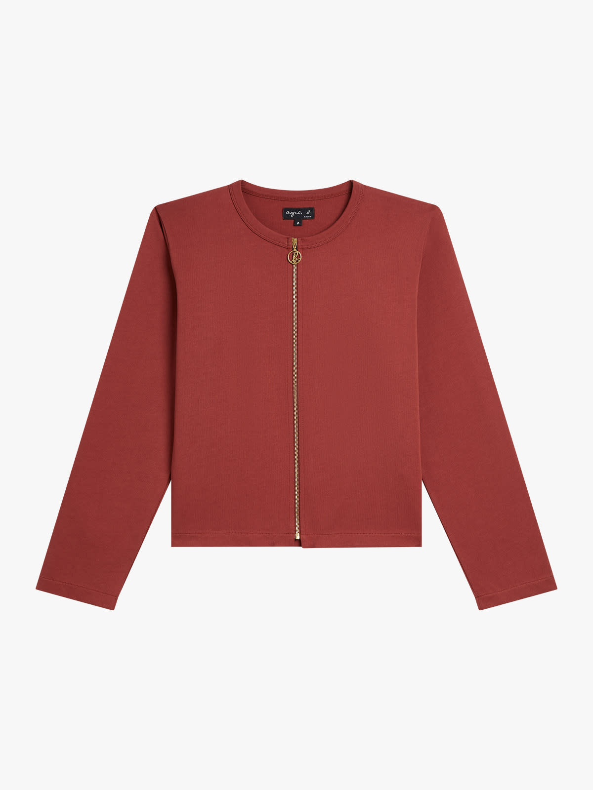 cardigan Zip en coton marron