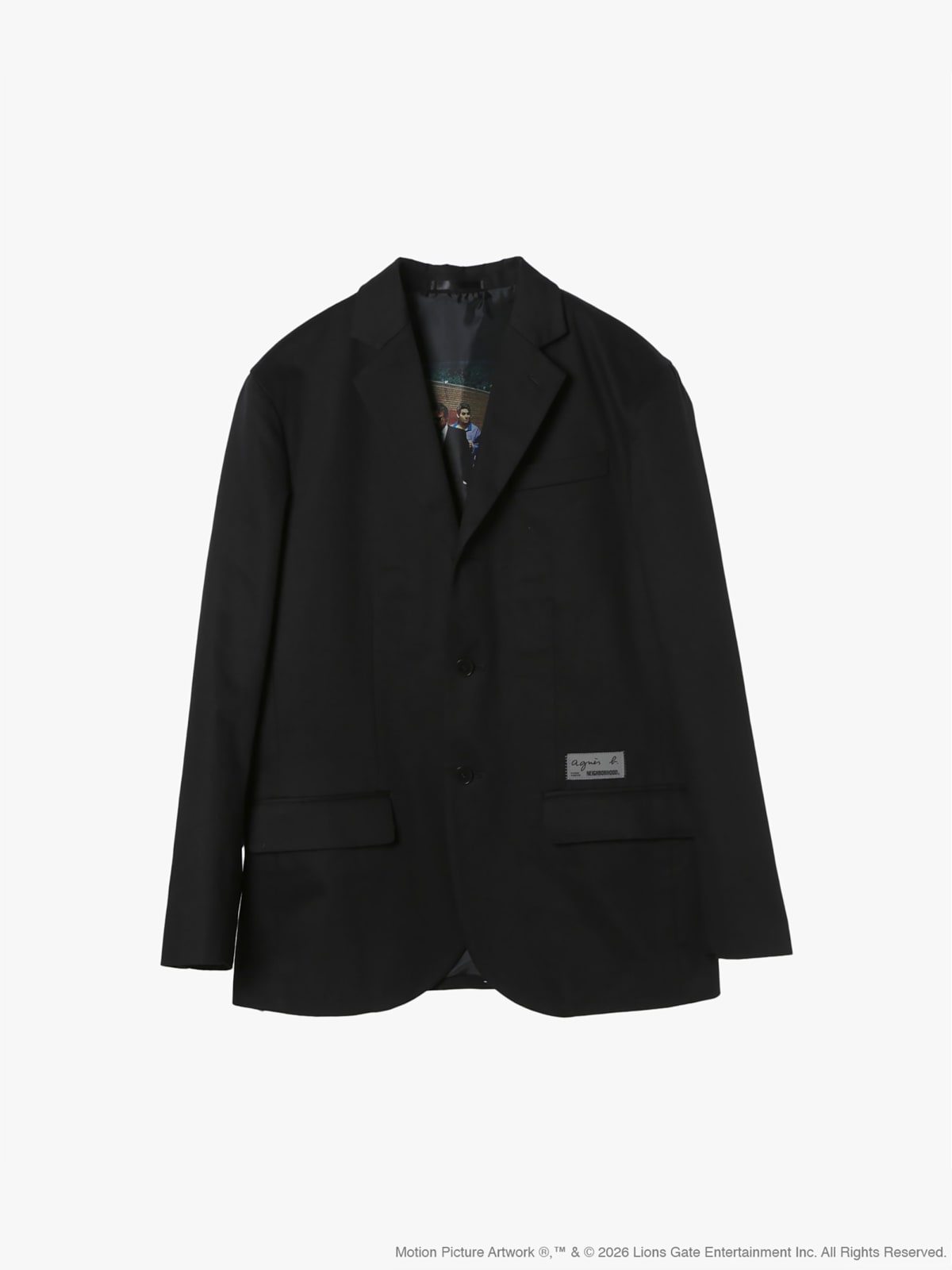 veste en gabardine de coton noir