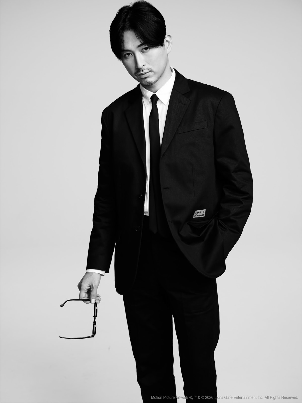 veste en gabardine de coton noir