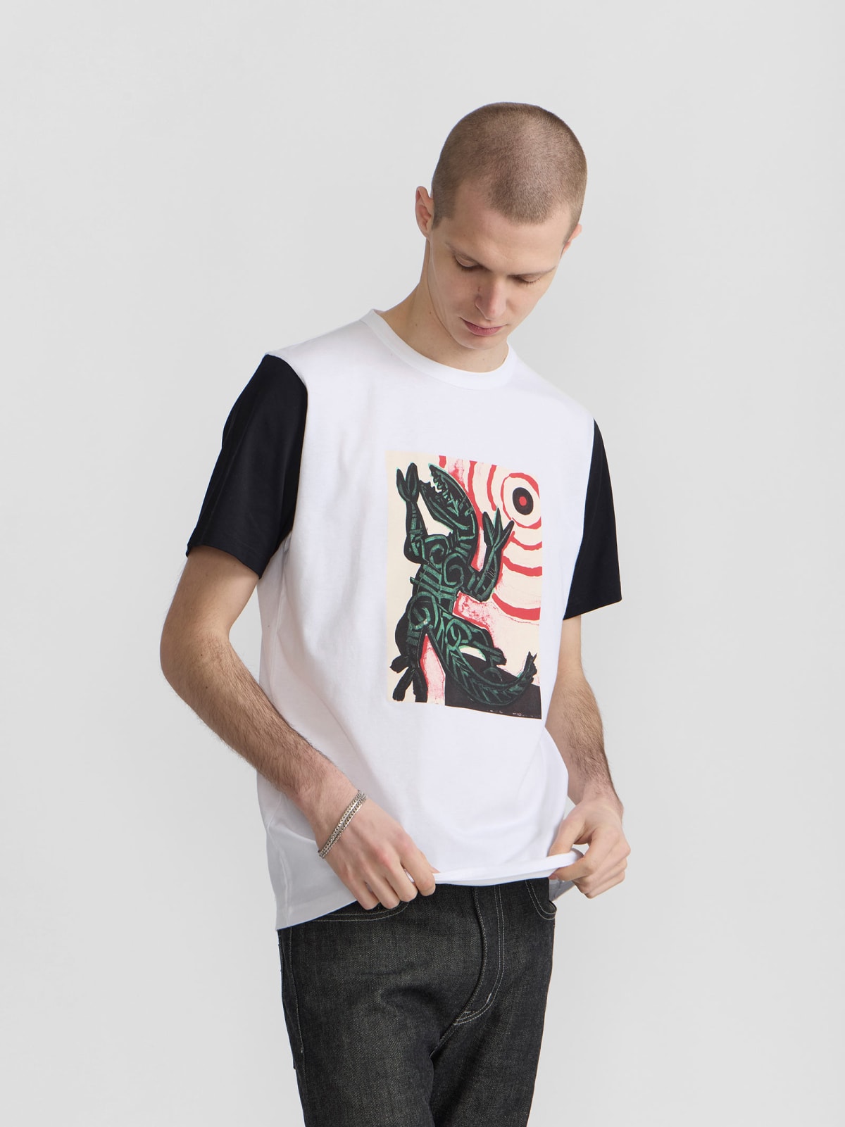 white Brando cotton jersey t-shirt by artist Rafael Gray