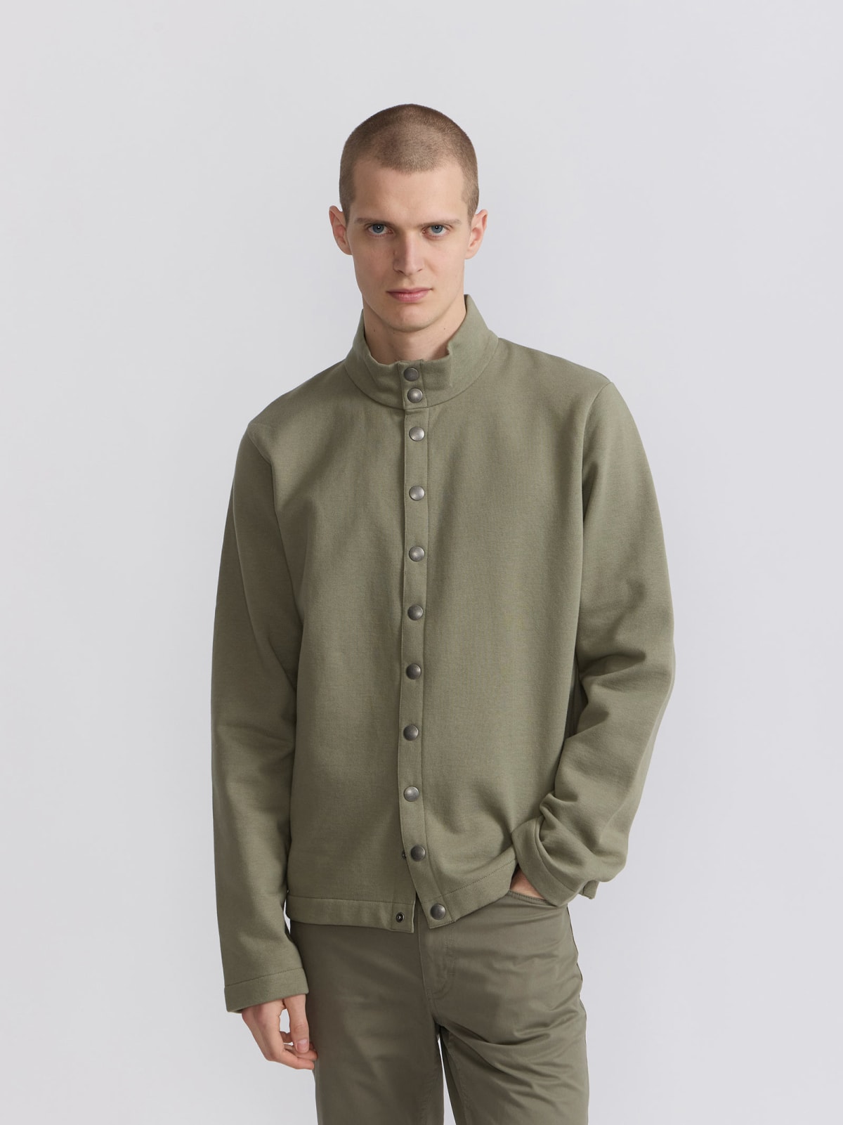 green cotton New Yvan cardigan