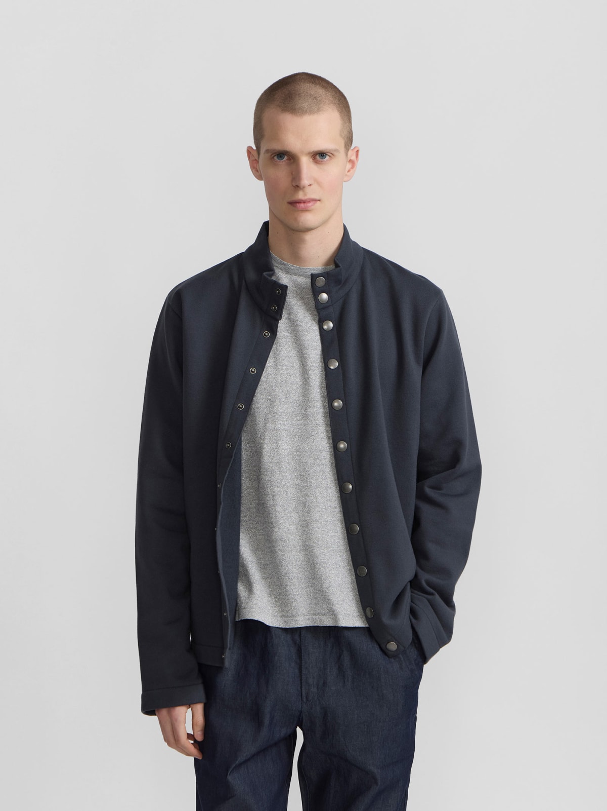 dark grey cotton New Yvan cardigan