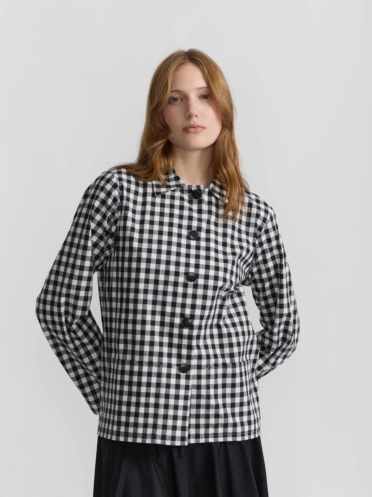 chemise Perryne en coton vichy noir 