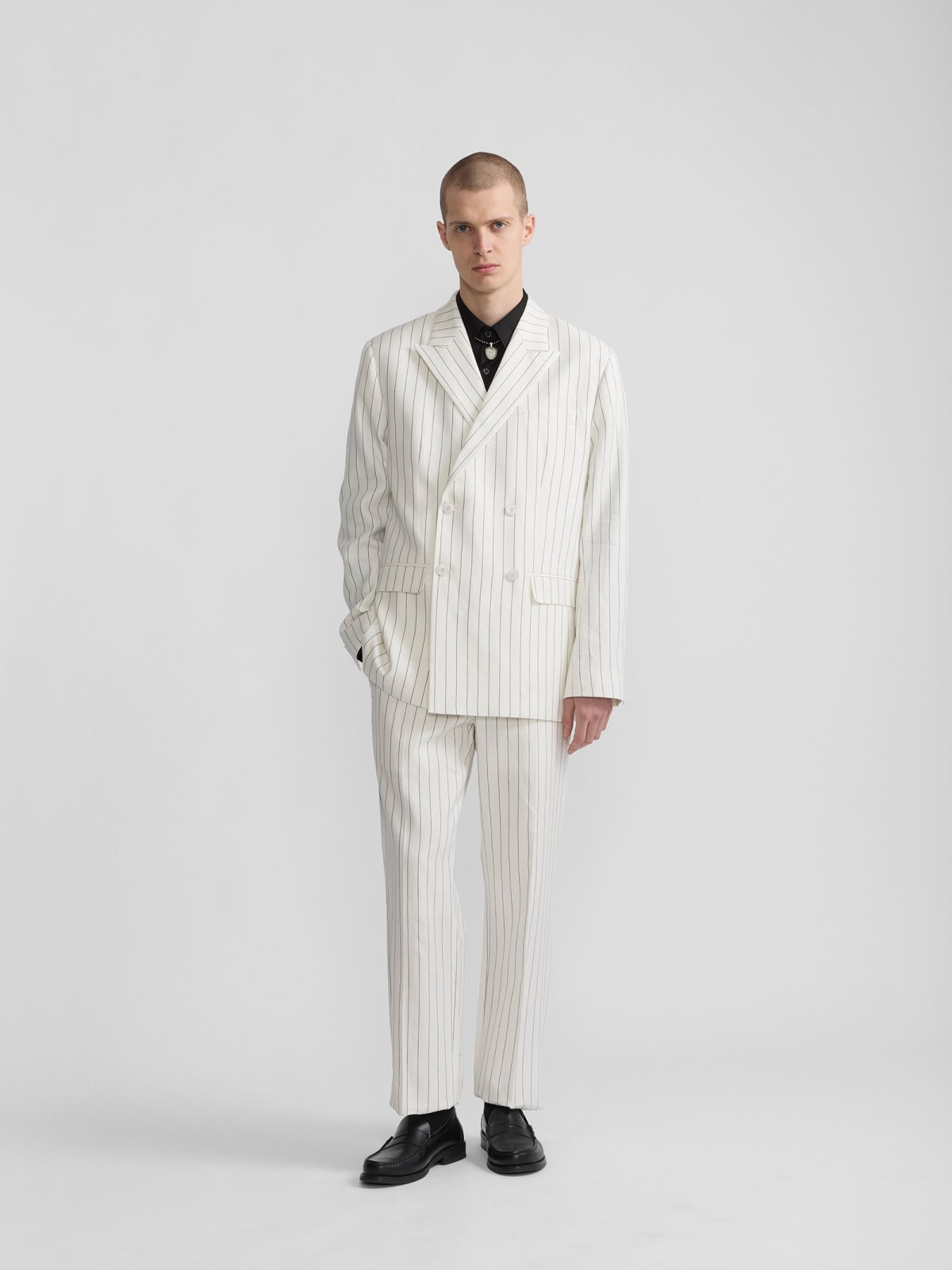 veste Marcel en lin blanc 