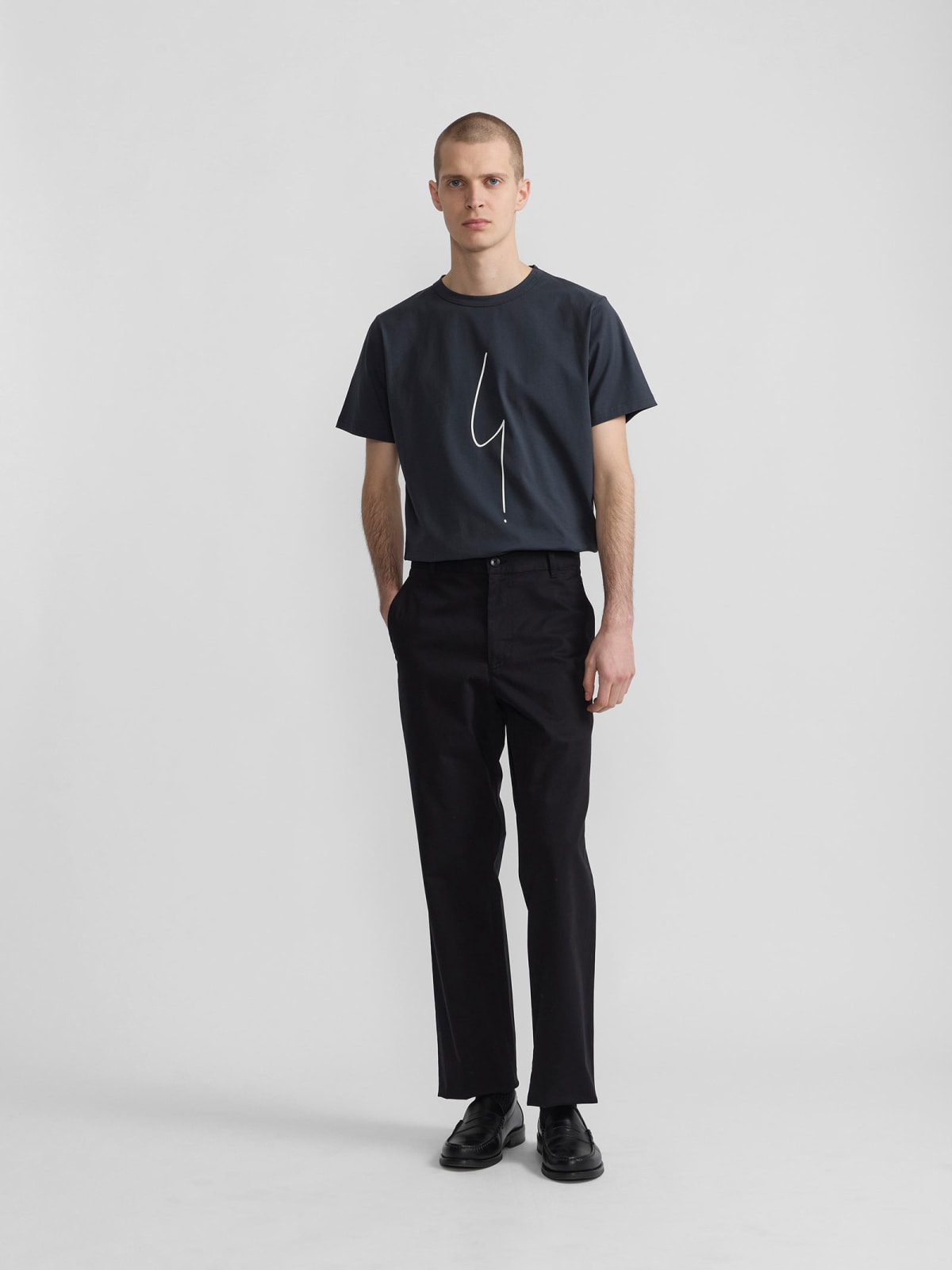 black Antton cotton gabardine trousers