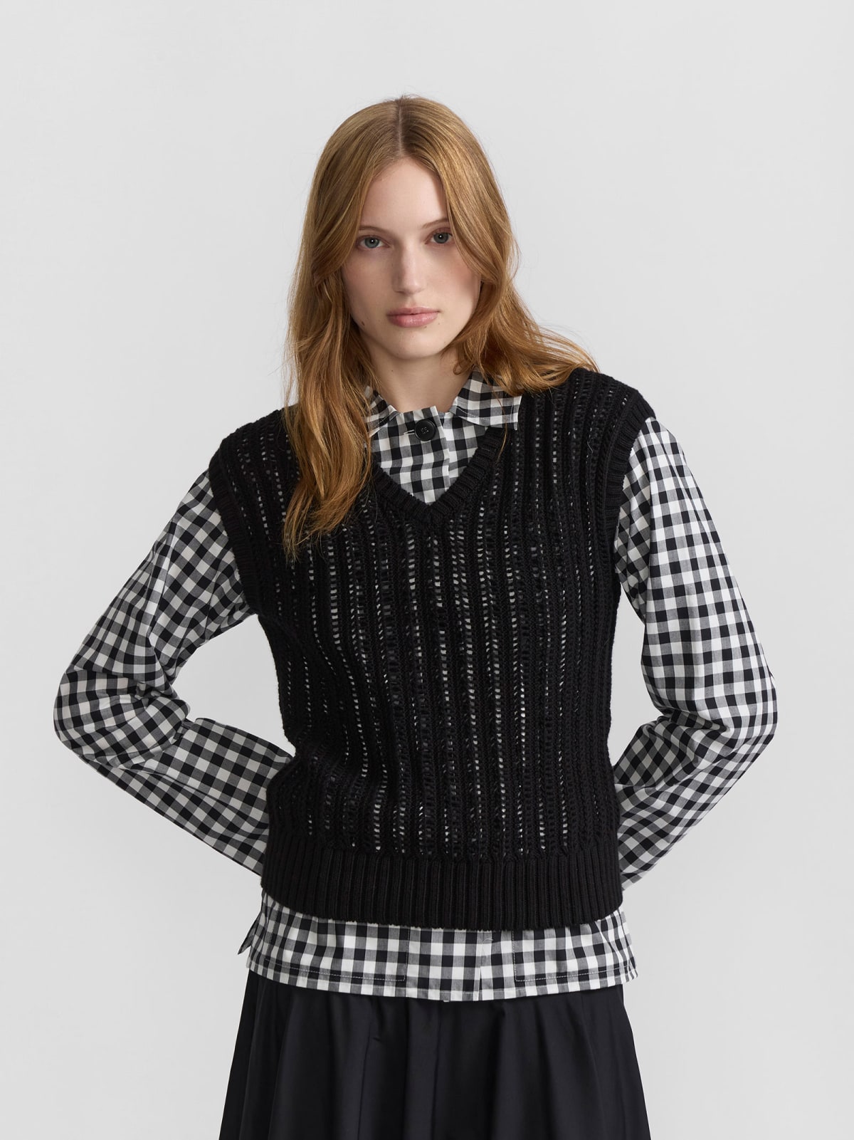 black Capucine cotton knitted jumper
