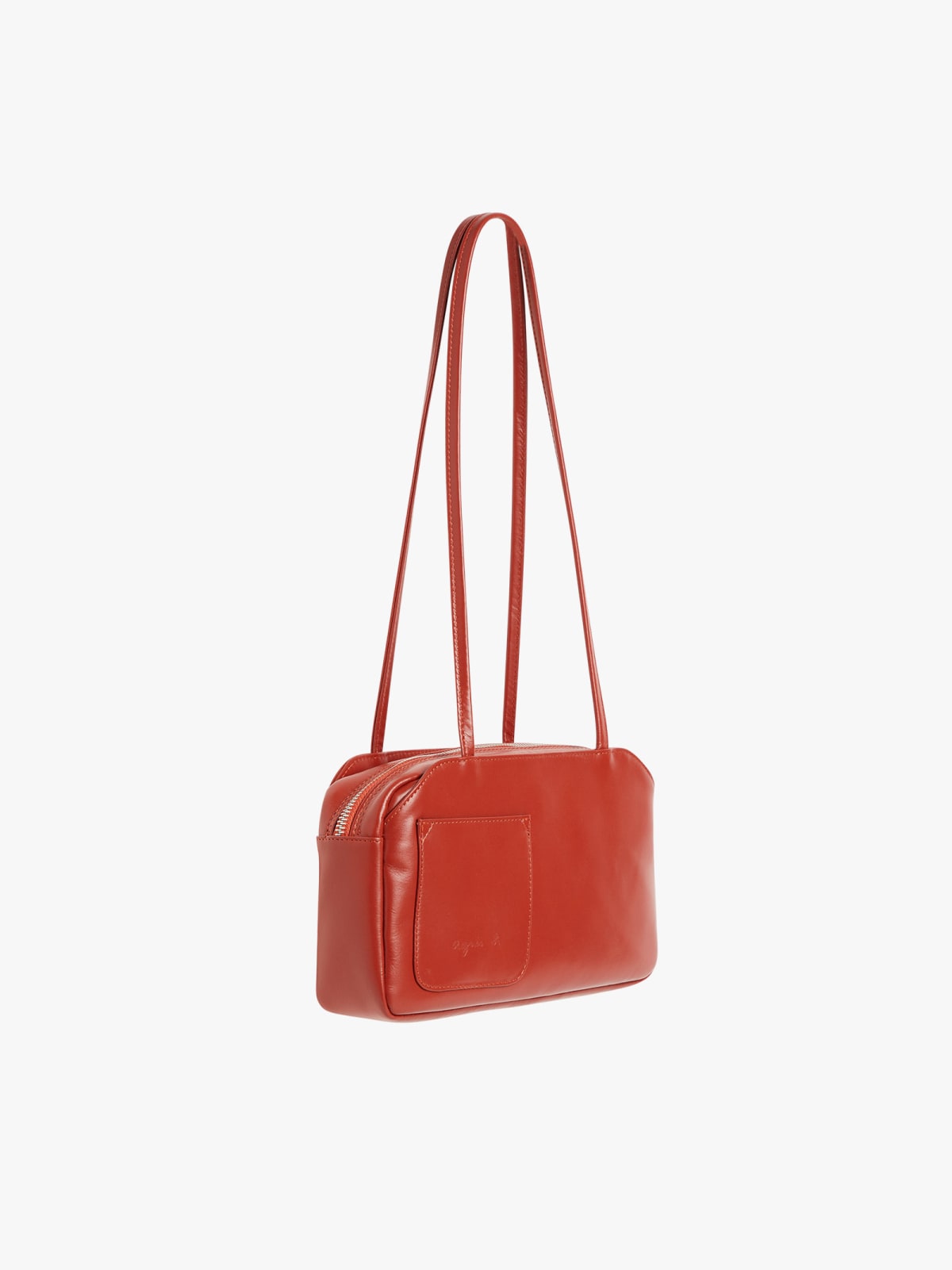 sac Lucie en cuir d'agneau rouge  image number 1