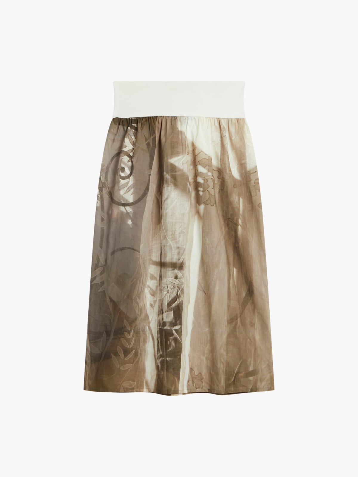 Ombres patterned cotton skirt