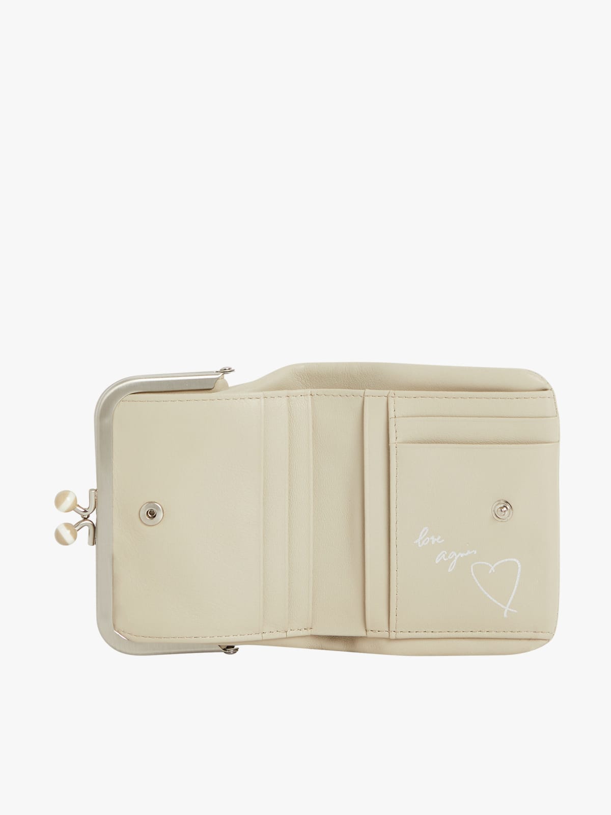 brown leather fastener wallet