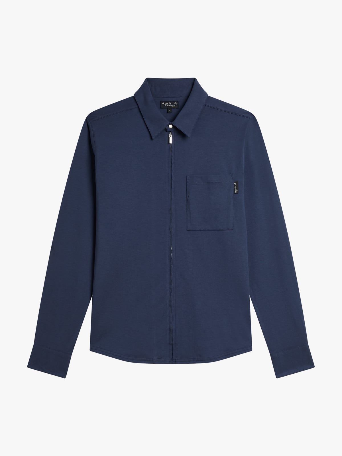 dark blue cotton M&eacute;tro shirt