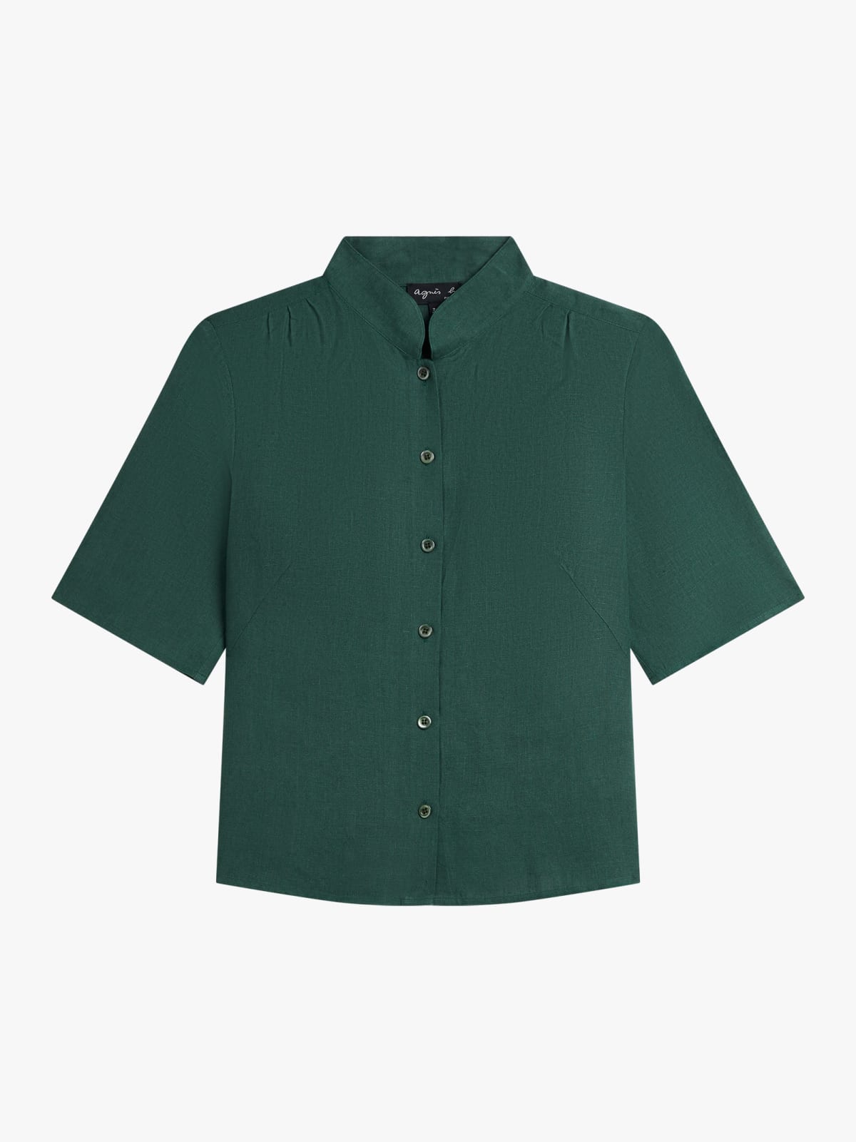 green Ginette linen canvas shirt