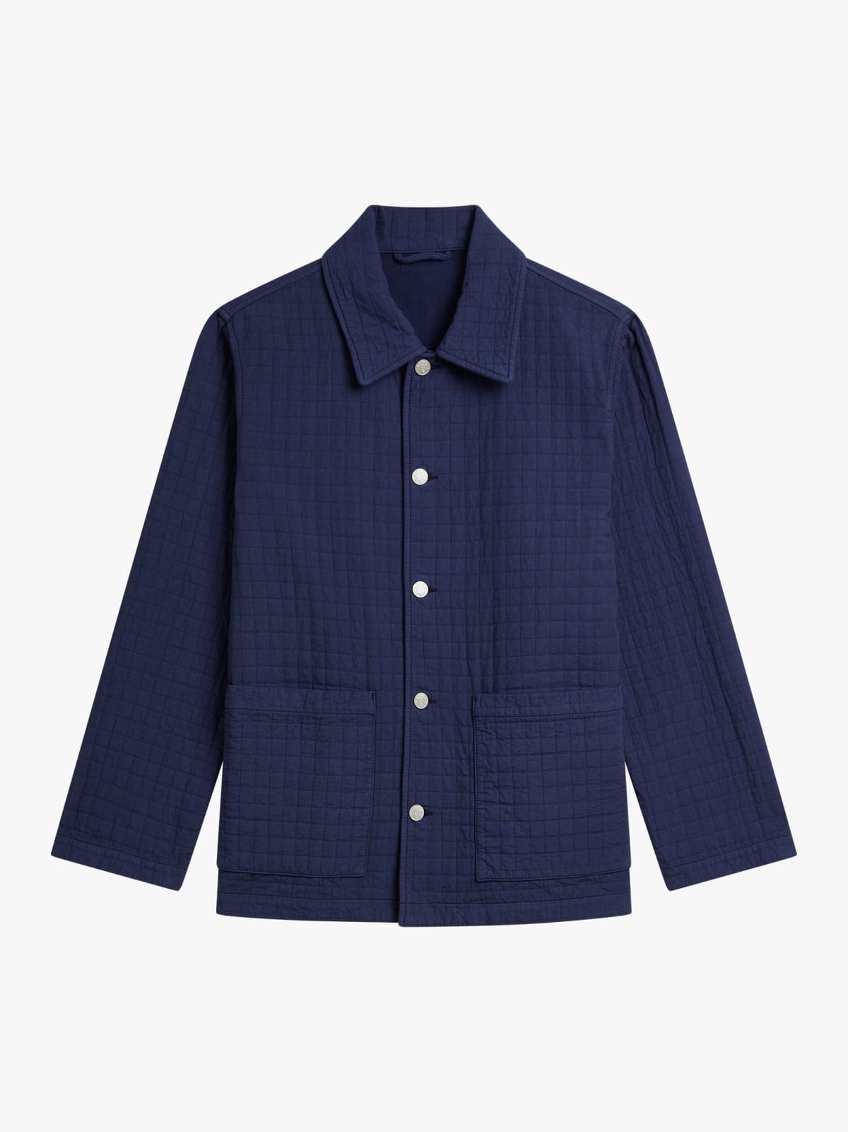 blue Aymerick unlined checked cotton jacket
