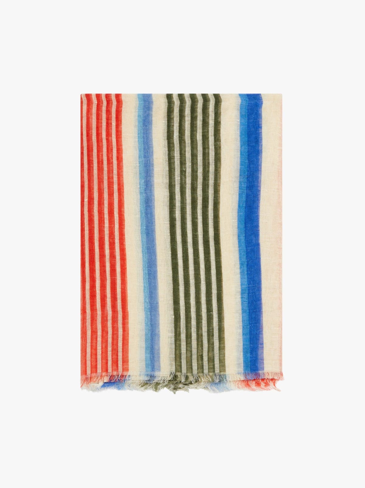 multicolour Meri linen scarf