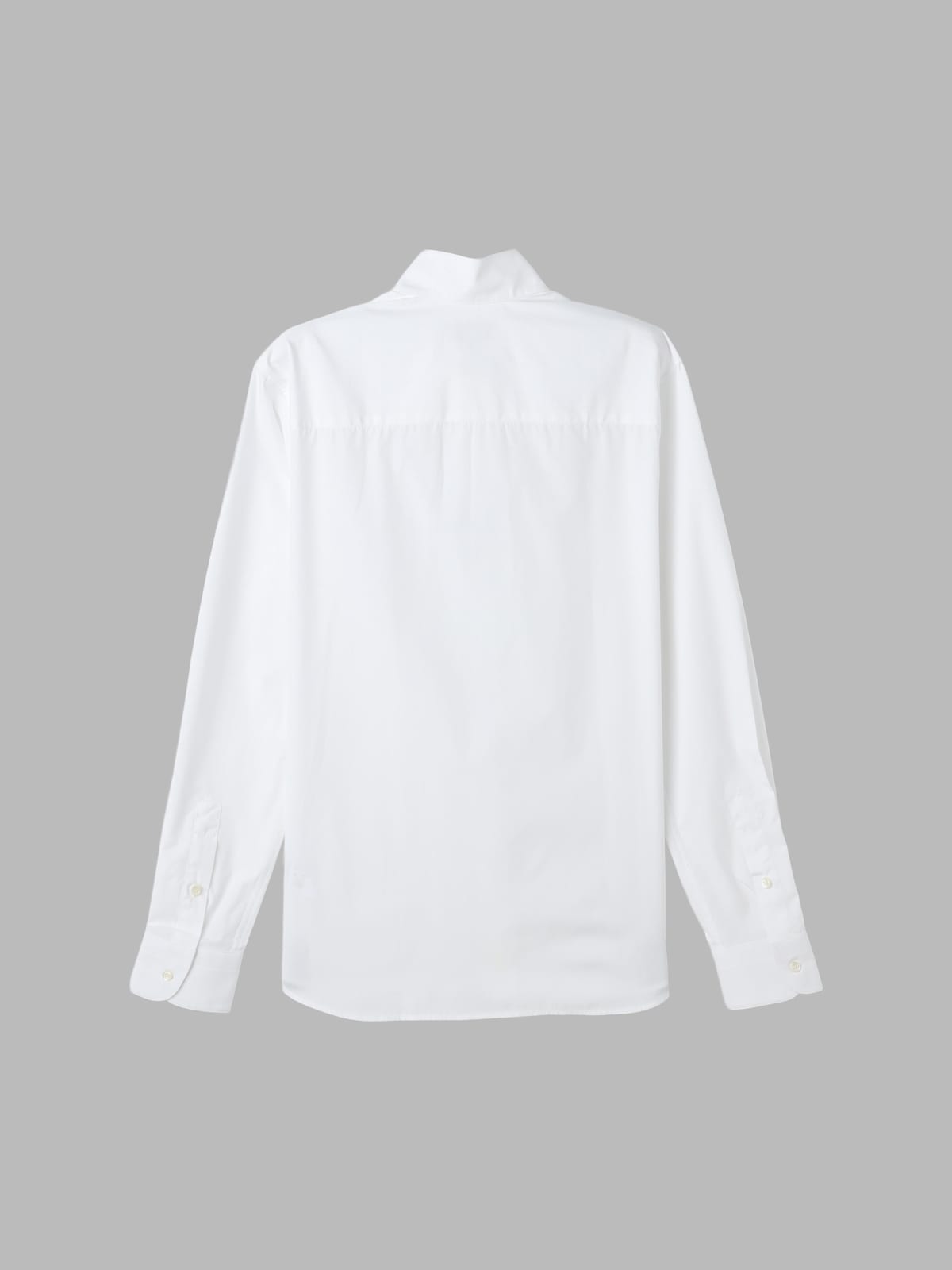 white cotton poplin Etienne shirt with buttoned collar