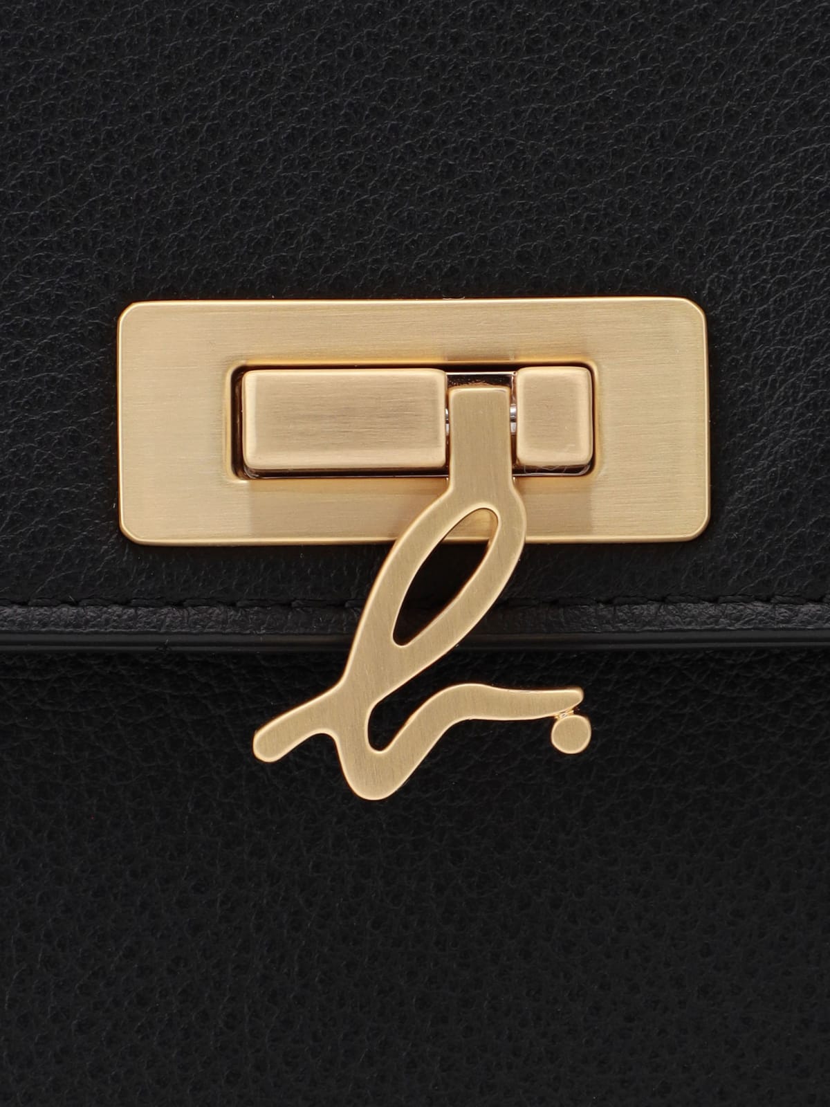 sac bandouli&egrave;re en cuir noir image number 4