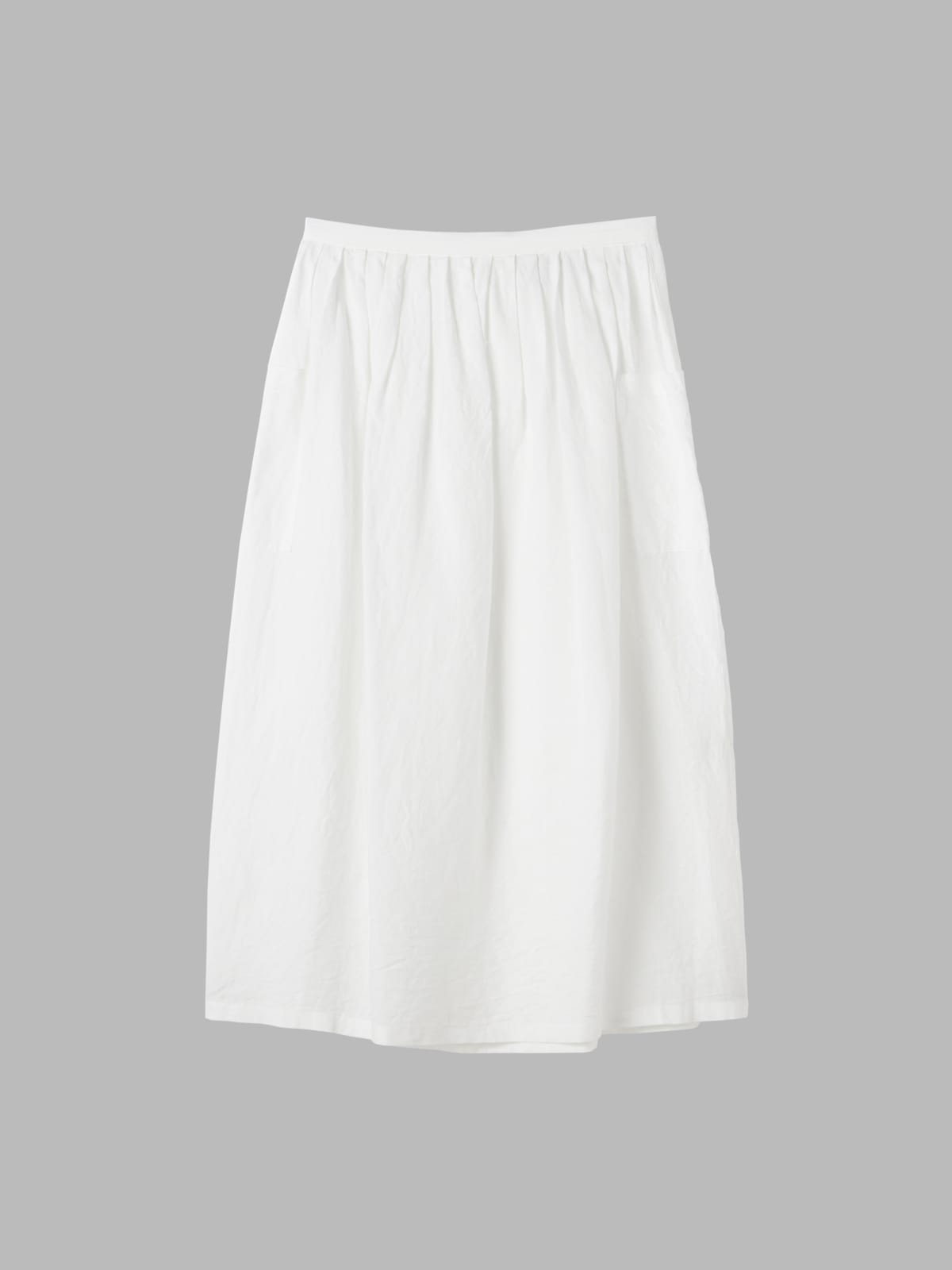 white linen Telma long skirt
