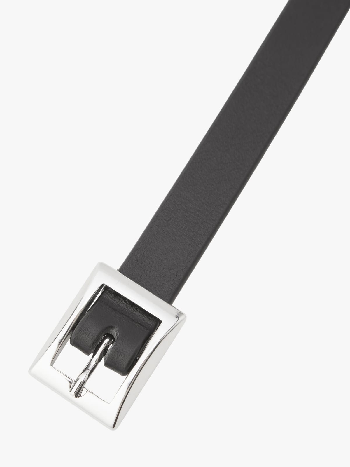 black leather Box belt