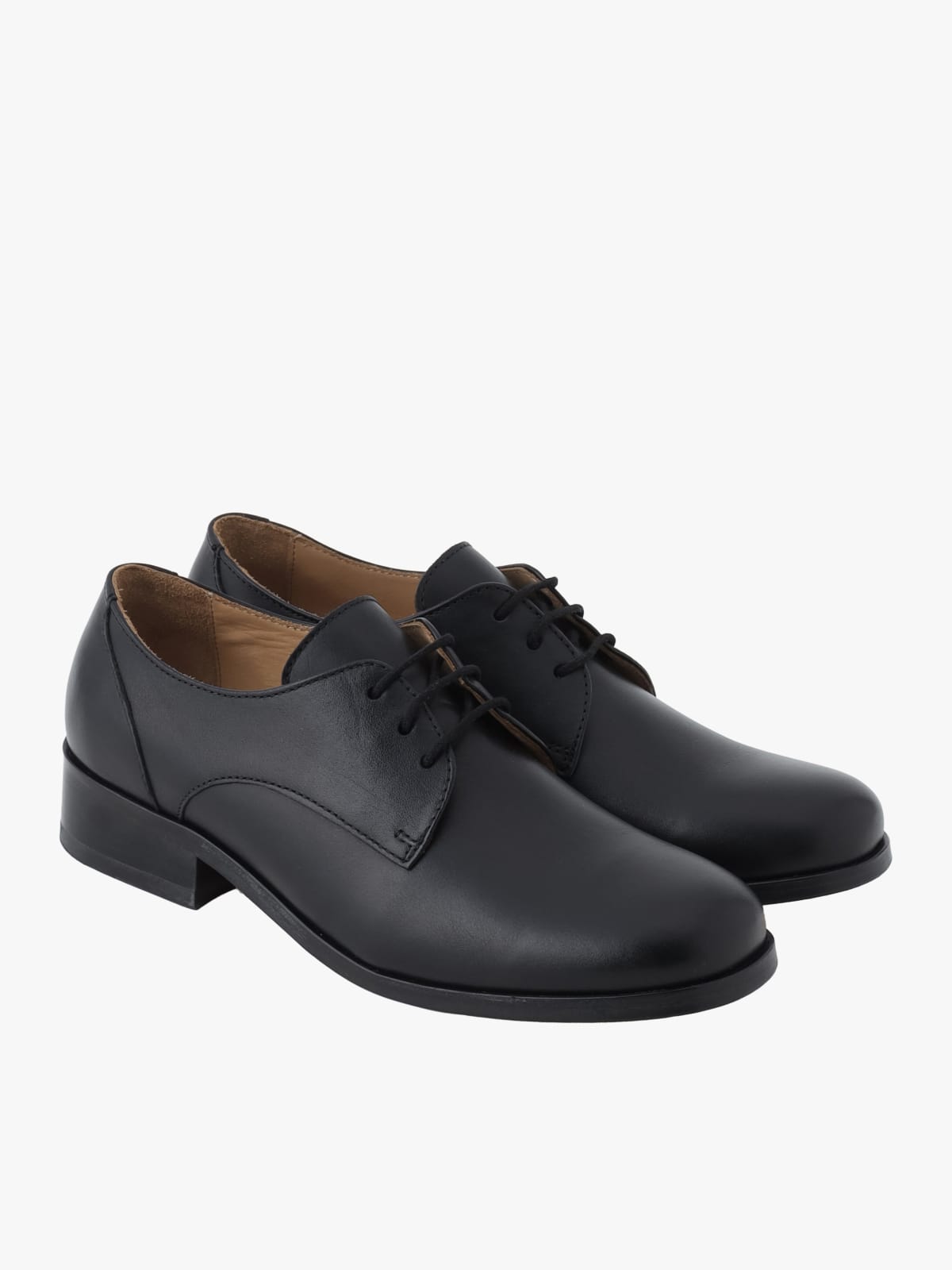 derbies Jeanne noires en cuir