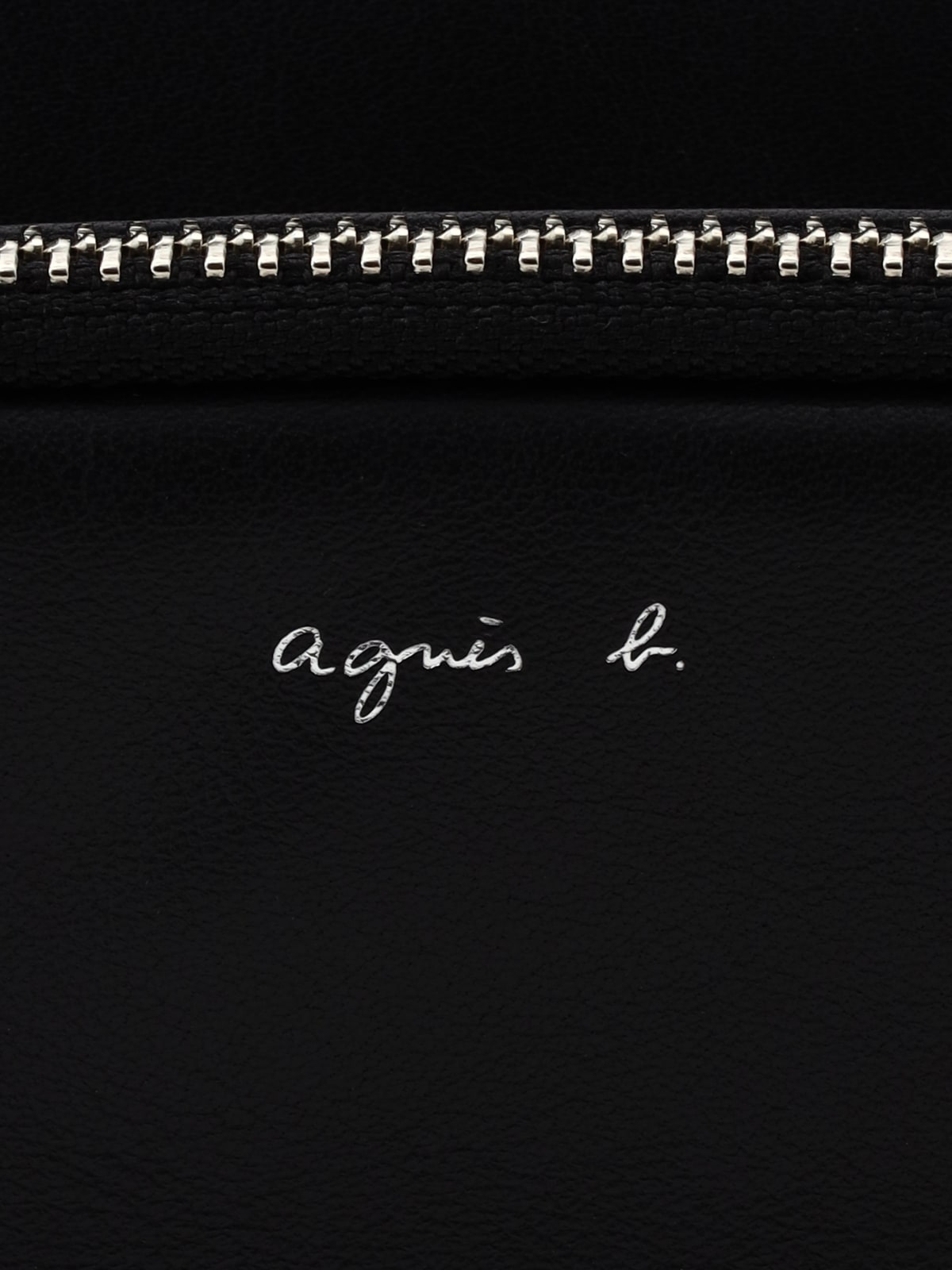 grand sac &eacute;paule en cuir noir image number 4