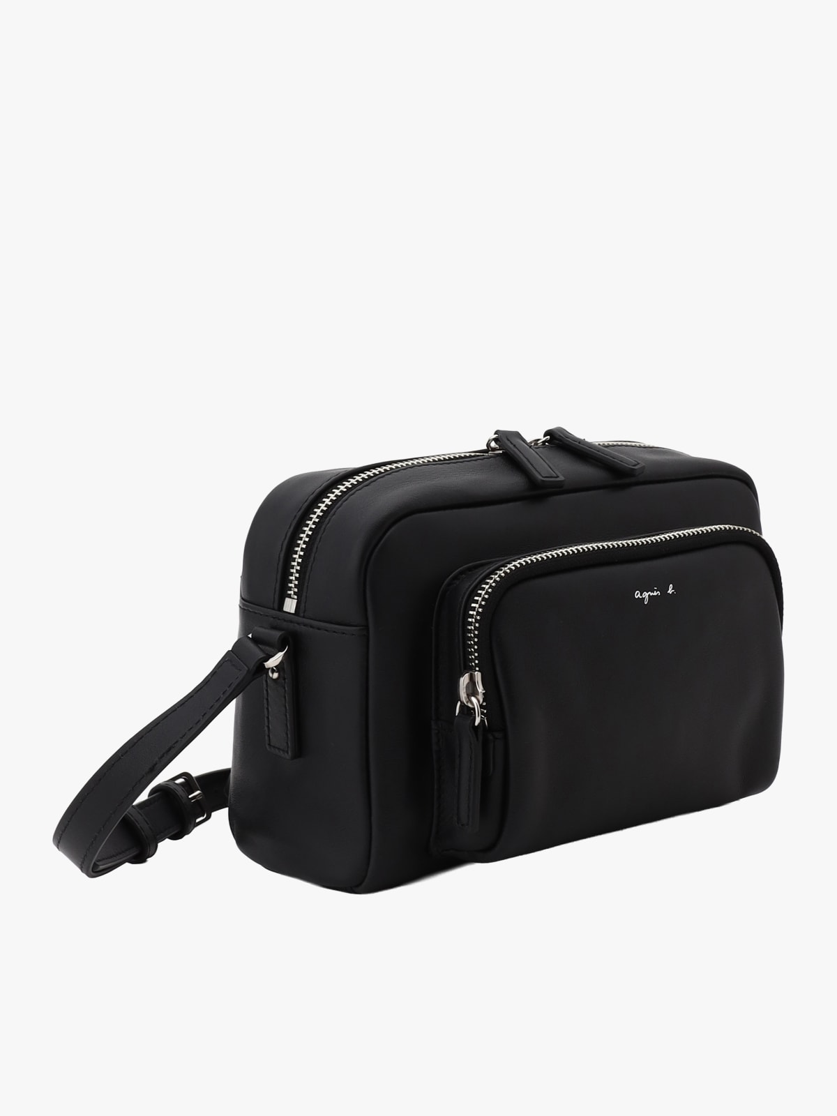 black leather shoulder bag image number 2